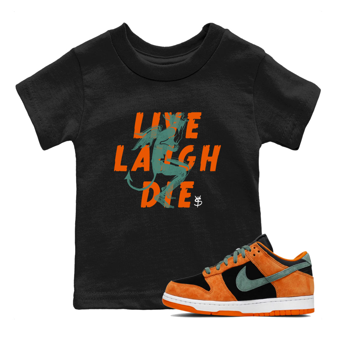 Dunk Low Ceramic shirts to match jordans Laughing Devil sneaker match tees Dunk Ceramic match shoes to clothes Drip Gear Zone Youth Baby Black 1 tee