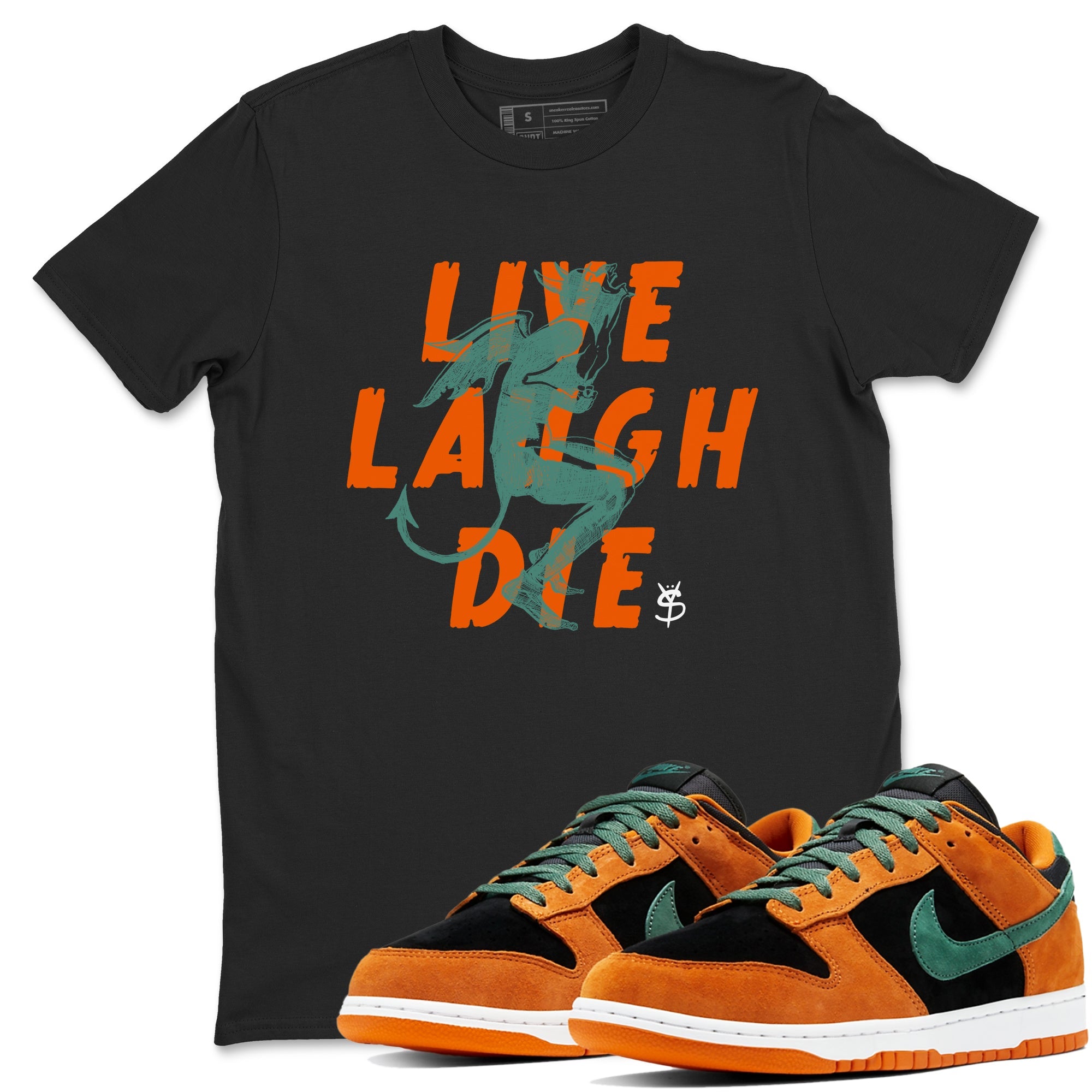 Dunk Low Ceramic shirts to match jordans Laughing Devil sneaker match tees Dunk Ceramic match shoes to clothes Drip Gear Zone unisex cotton Black 1 shirts