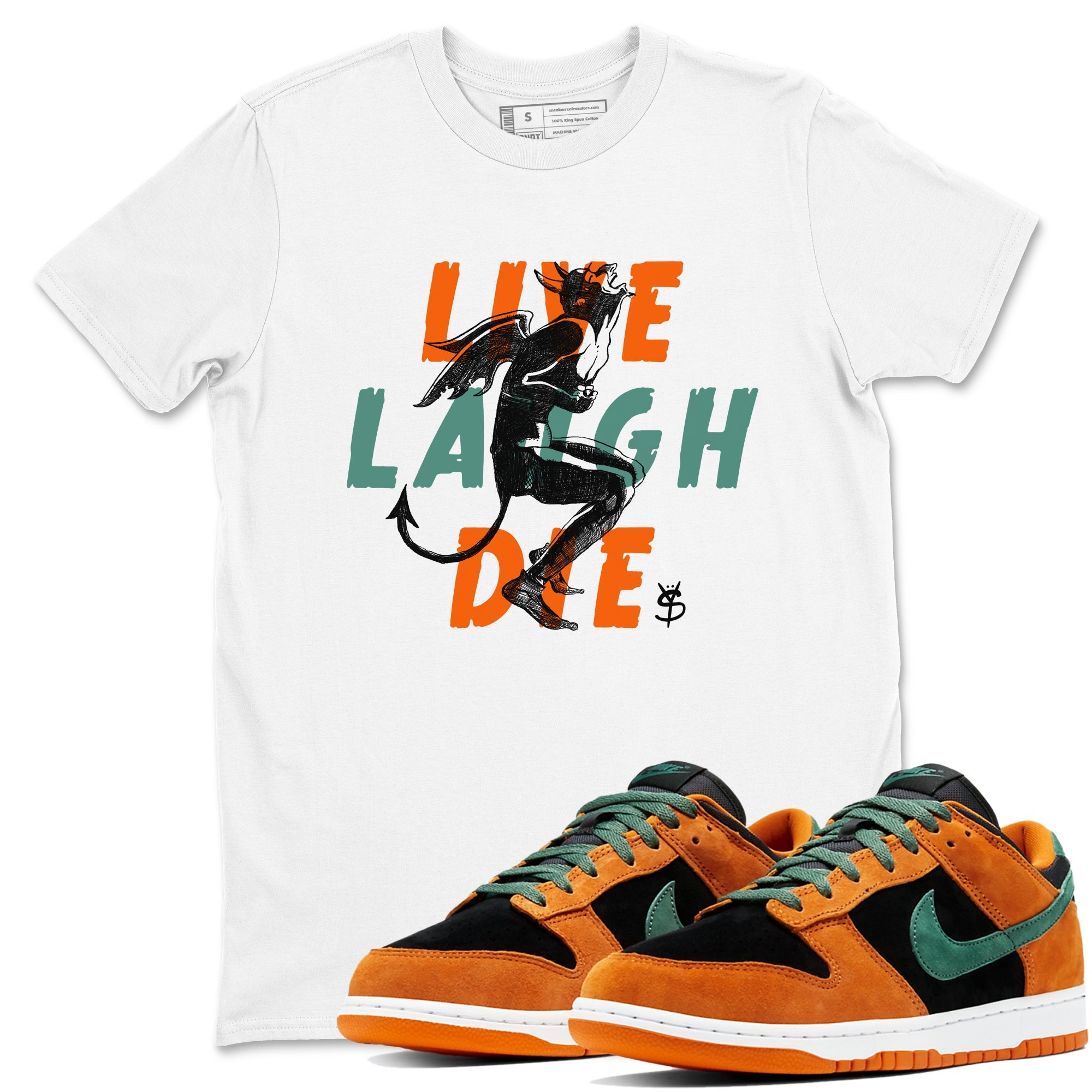 Dunk Low Ceramic shirts to match jordans Laughing Devil sneaker match tees Dunk Ceramic match shoes to clothes Drip Gear Zone unisex cotton White 1 shirts