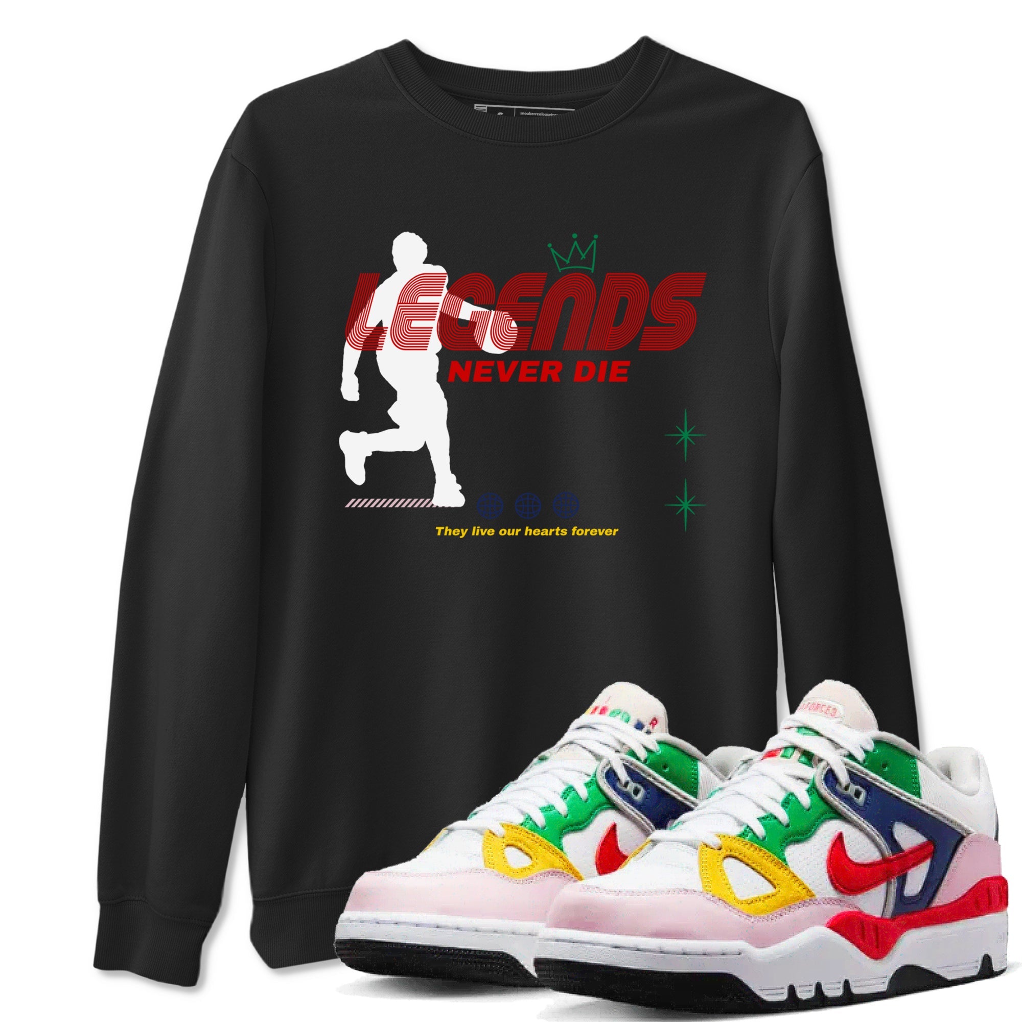 AF 3 Nigo shirtsto match jordans Legends Never Die sneaker match tees Air Force 3 Low x Nigo Blue Void and Tour Yellow match shoes to clothes Drip Gear Zone unisex cotton Black 1 shirts