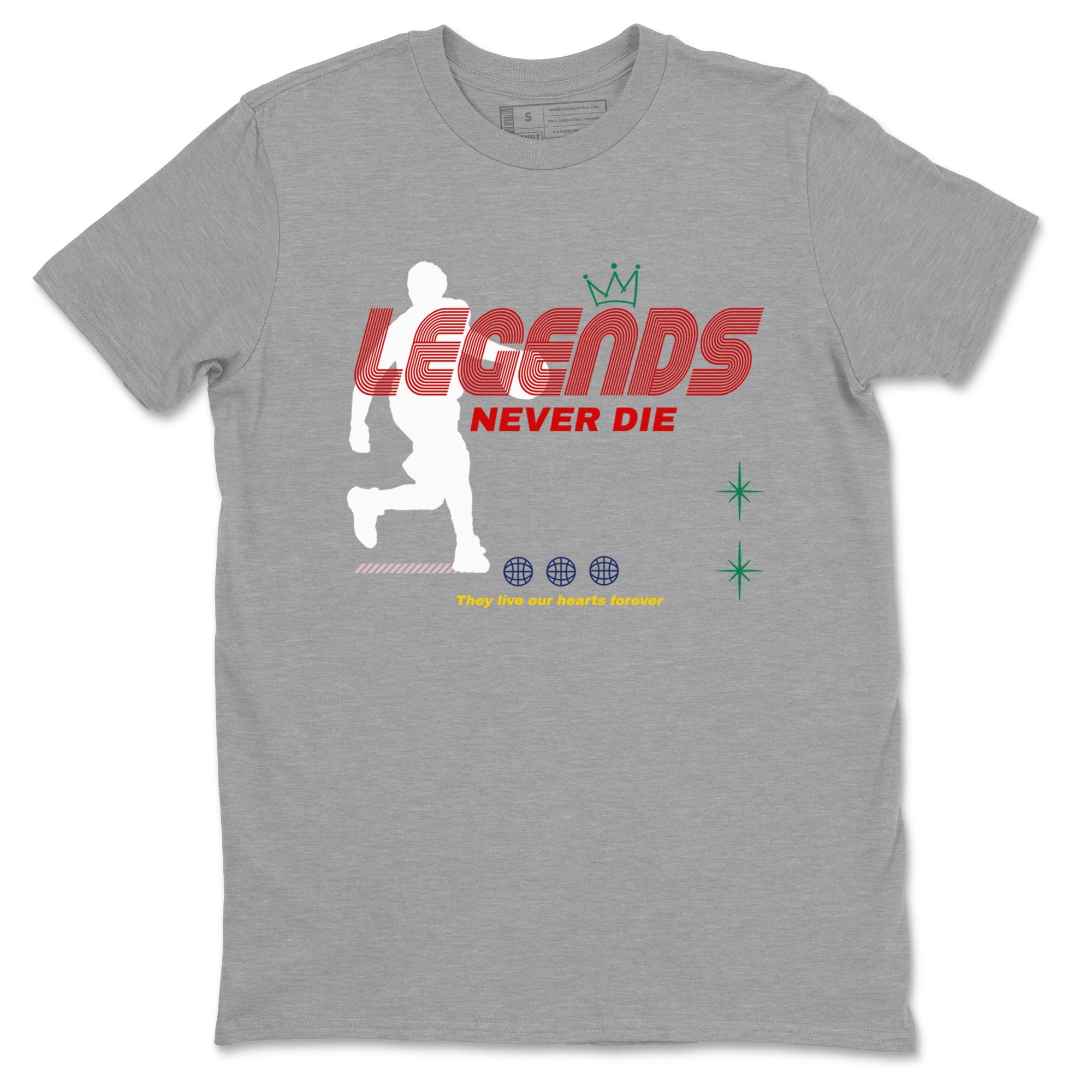 AF 3 Nigo shirtsto match jordans Legends Never Die sneaker match tees Air Force 3 Low x Nigo Blue Void and Tour Yellow match shoes to clothes Drip Gear Zone unisex cotton Heather Grey 2 shirts