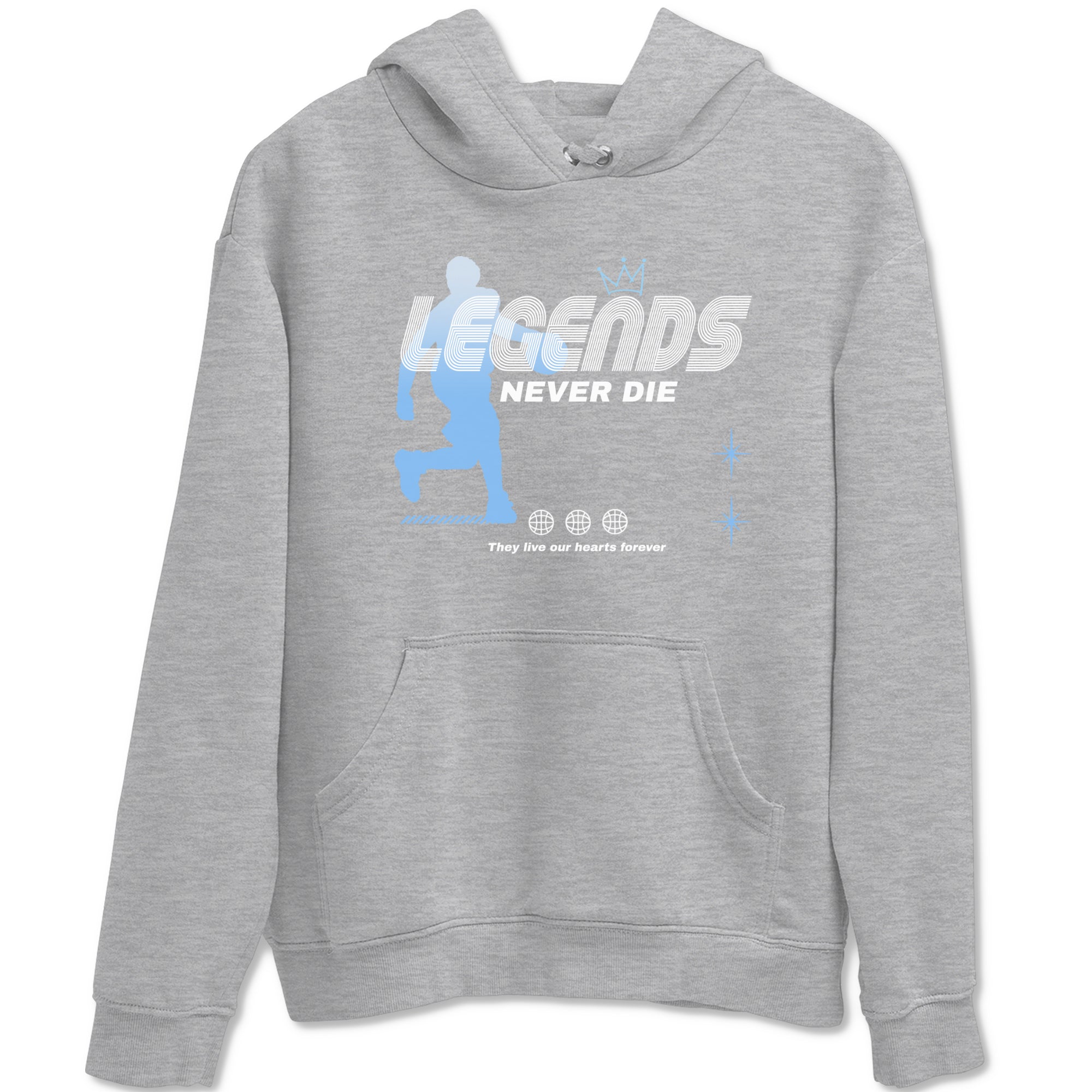 11s Legend Blue shirts to match jordans Legends Never Die sneaker match tees Air Jordan 11 Legend Blue match shoes to clothes Drip Gear Zone unisex cotton Heather Grey 2 shirts