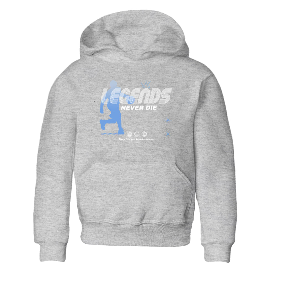 11s Legend Blue shirts to match jordans Legends Never Die sneaker match tees Air Jordan 11 Legend Blue match shoes to clothes Drip Gear Zone Youth Baby Heather Grey 2 tee