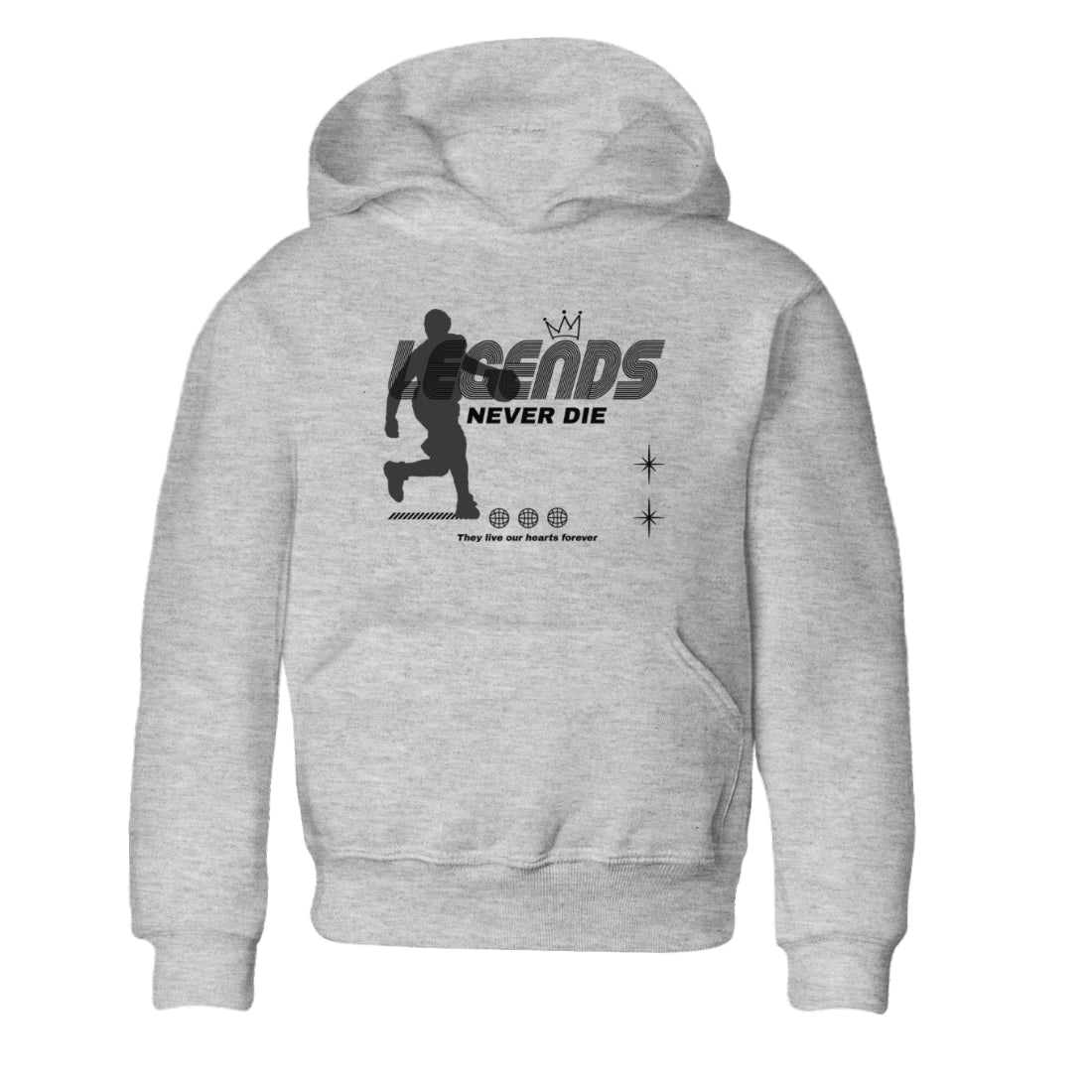 12s Black Wolf Grey shirts to match jordans Legends Never Die sneaker match tees Air Jordan 12 Black Wolf Grey match shoes to clothes Drip Gear Zone Youth Baby Heather Grey 2 tee