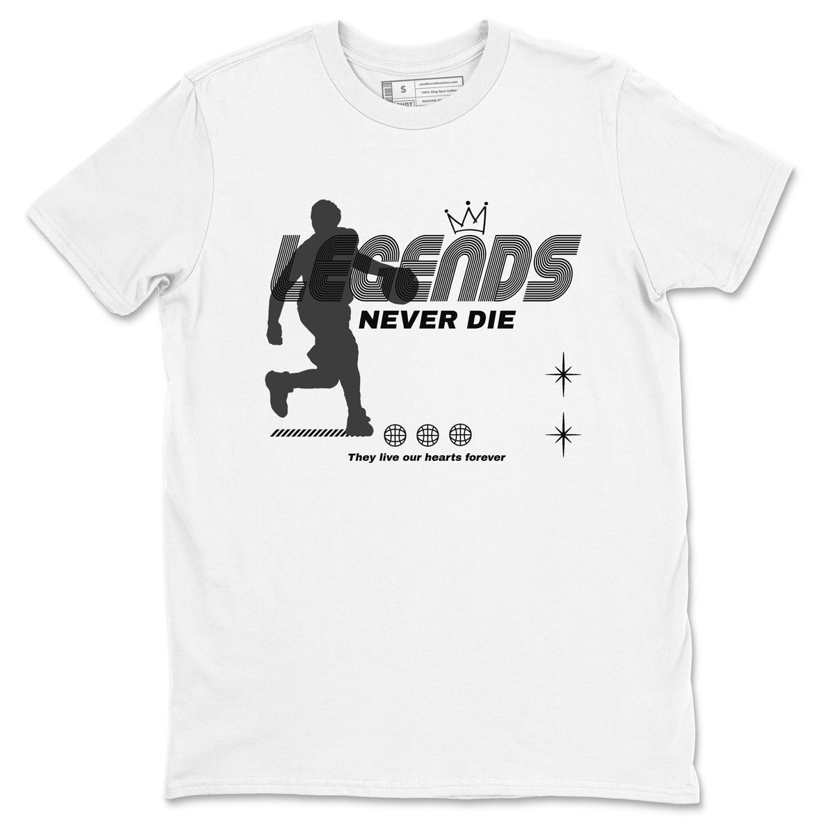 12s Black Wolf Grey shirts to match jordans Legends Never Die sneaker match tees Air Jordan 12 Black Wolf Grey match shoes to clothes Drip Gear Zone unisex cotton White 2 shirts