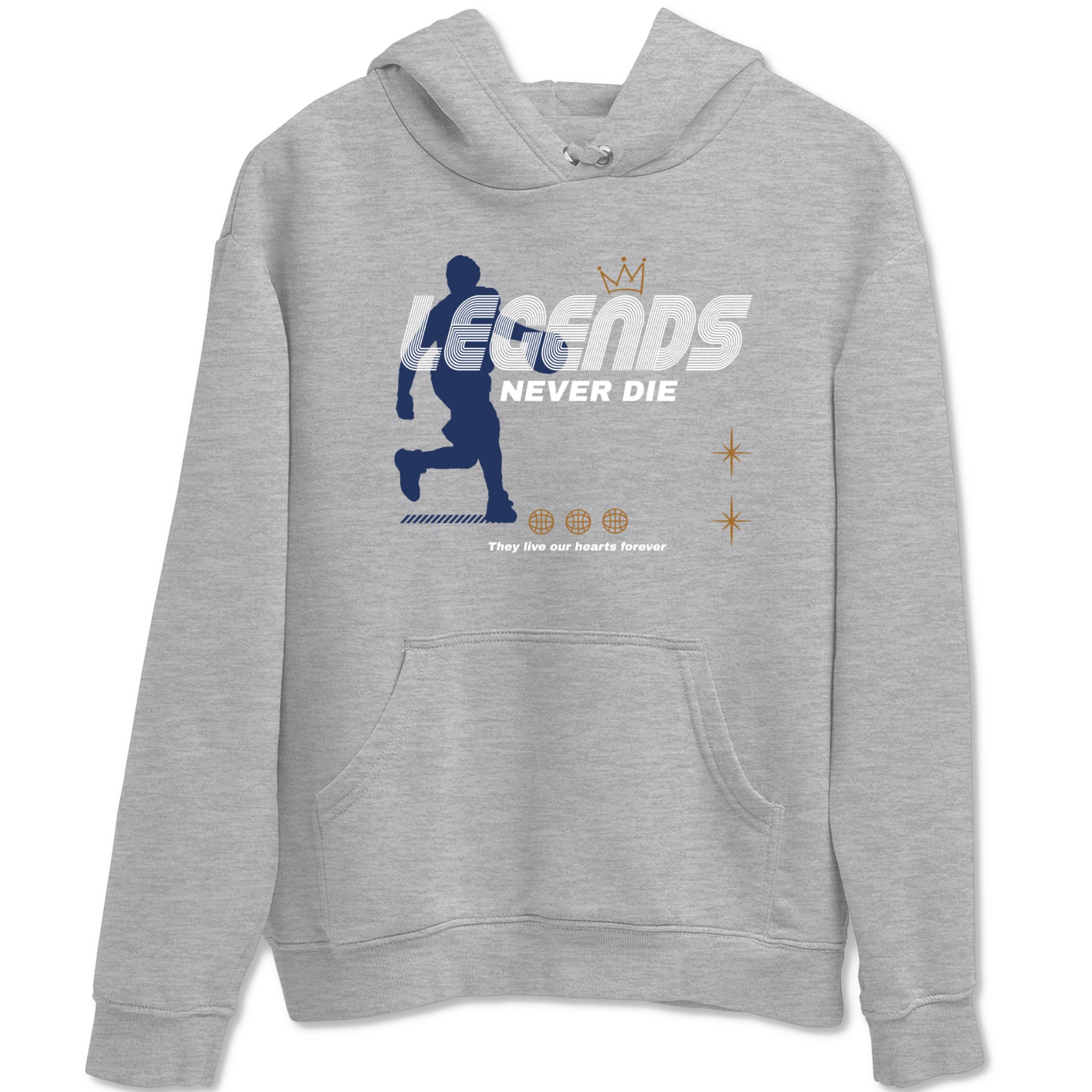 13s Midnight Navy shirts to match jordans Legends Never Die sneaker match tees Air Jordan 13 Midnight Navy match shoes to clothes Drip Gear Zone unisex cotton Heather Grey 2 shirts