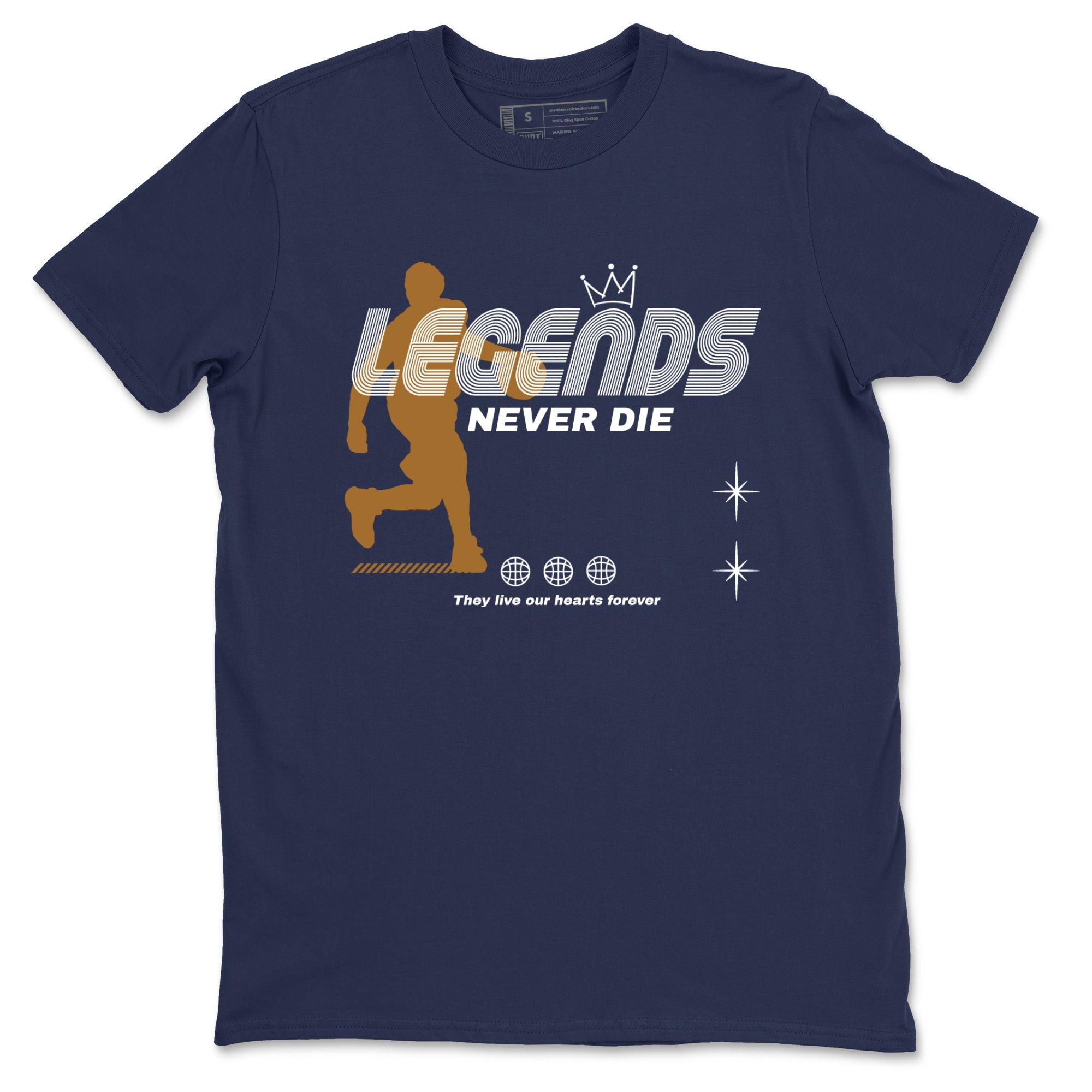 13s Midnight Navy shirts to match jordans Legends Never Die sneaker match tees Air Jordan 13 Midnight Navy match shoes to clothes Drip Gear Zone unisex cotton Navy 2 shirts