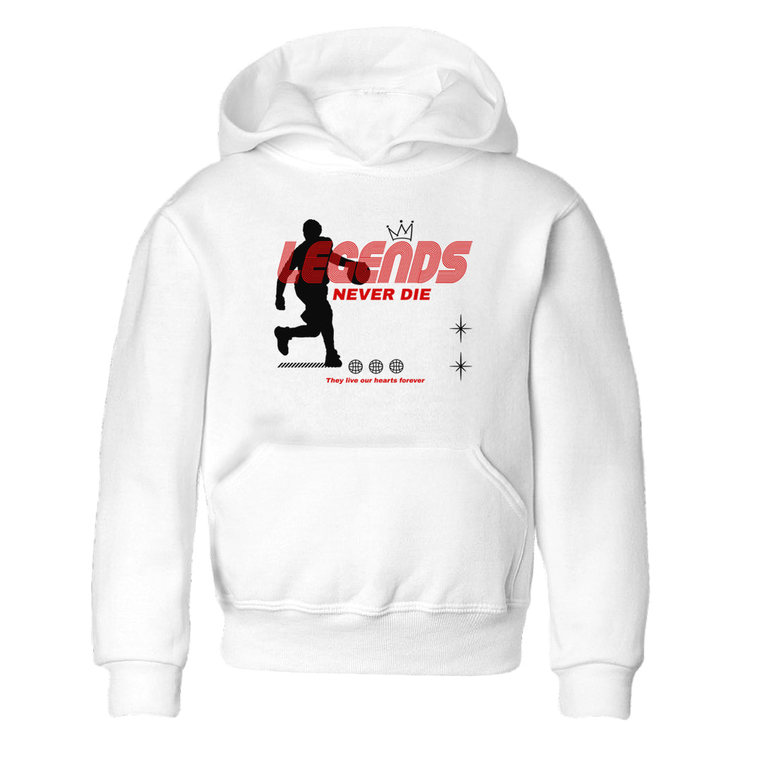 Jordan 14 Retro Black Toe t shirts to match sneakers Legends Never Die sneaker match tees 14s Black Toe sneaker match tee Drip Gear Zone Youth Baby White 2 tee