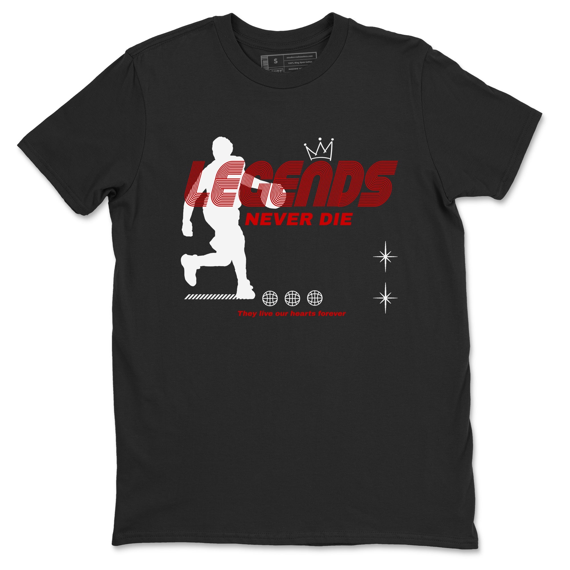 Air Jordan 14 Black Toe t shirts to match sneakers Legends Never Die sneaker match tees 14s Black Toe sneaker match tee Drip Gear Zone unisex cotton Black 2 shirts