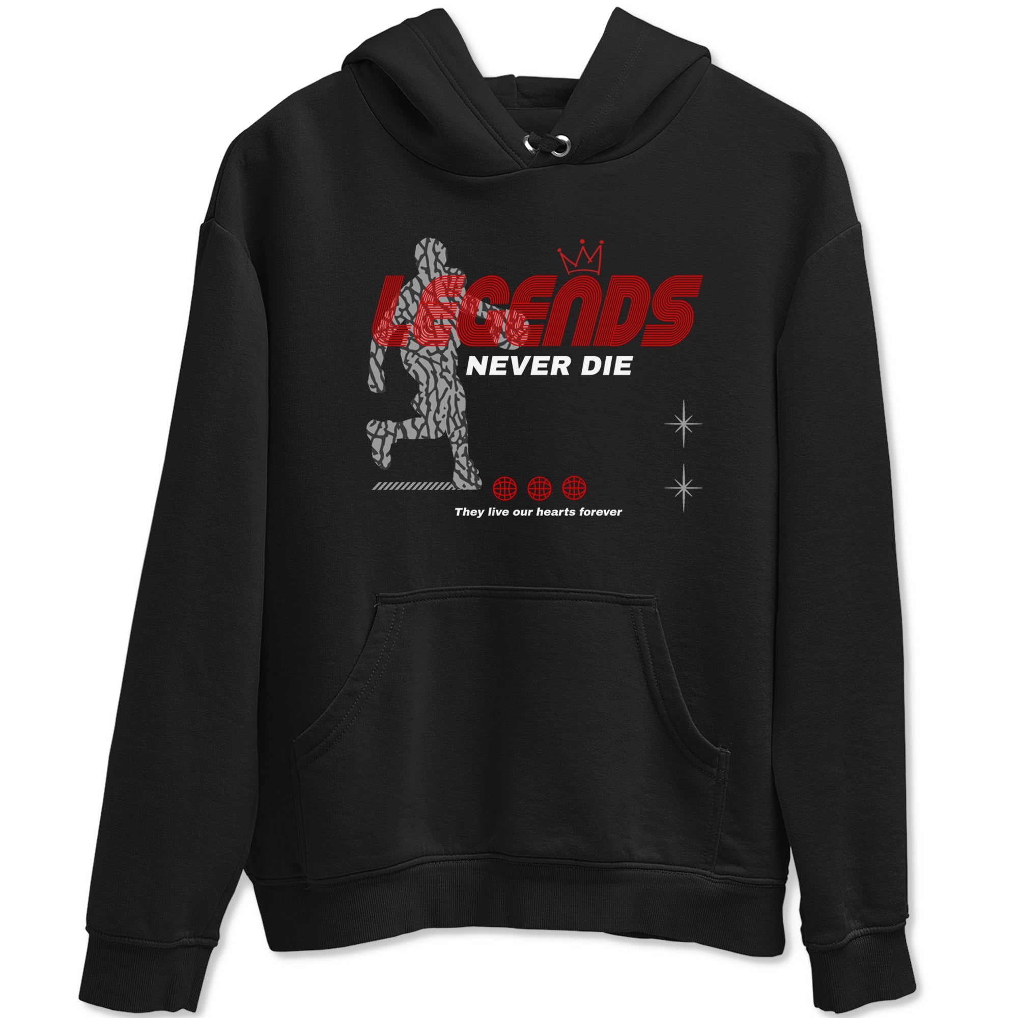 3s Black Cement shirts to match jordans Legends Never Die sneaker match tees Air Jordan 3 Black Cement match shoes to clothes Drip Gear Zone unisex cotton Black 2 shirts