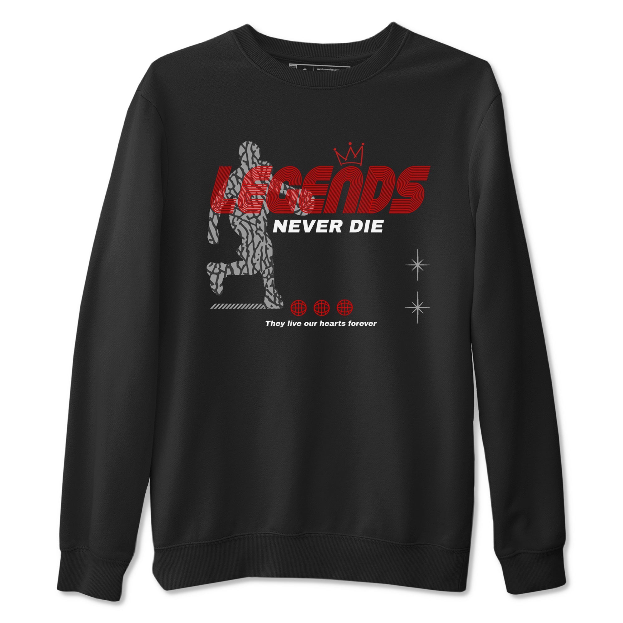 3s Black Cement shirts to match jordans Legends Never Die sneaker match tees Air Jordan 3 Black Cement match shoes to clothes Drip Gear Zone unisex cotton Black 2 shirts