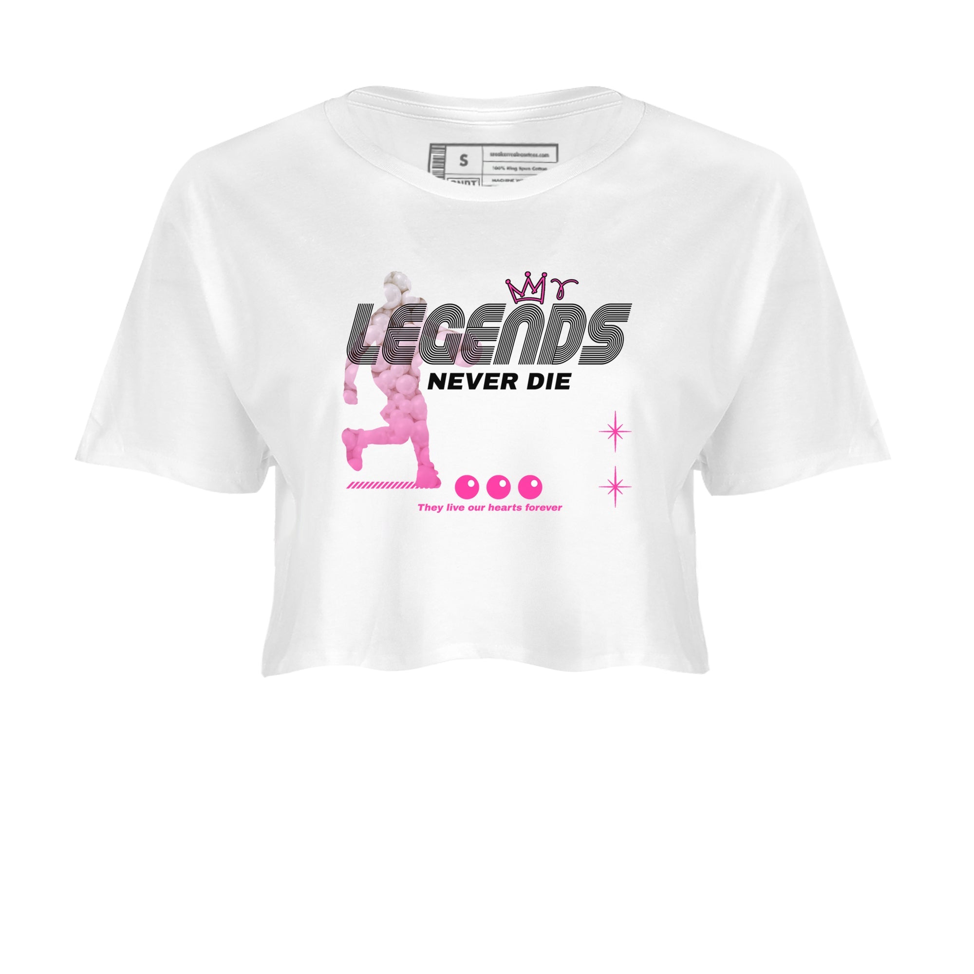Nike KD 4 Retro Aunt Pearl shirts to match jordans Legends Never Die sneaker match tees Nike KD 4 Aunt Pearl match shoes to clothes Drip Gear Zone unisex cotton White 2 crop tee