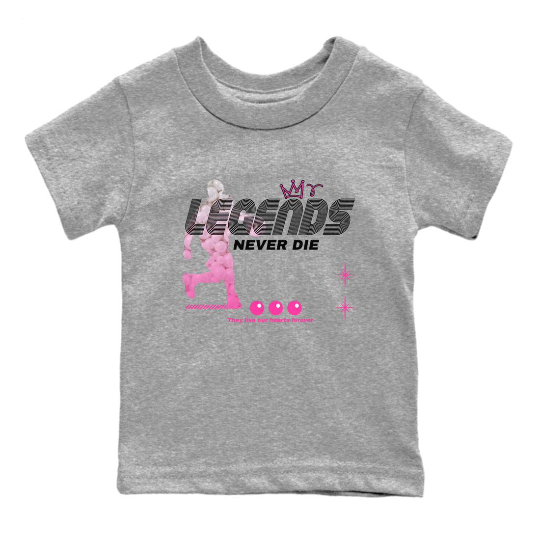 Nike KD 4 Retro Aunt Pearl shirts to match jordans Legends Never Die sneaker match tees Nike KD 4 Aunt Pearl match shoes to clothes Drip Gear Zone Youth Baby Heather Grey 2 tee