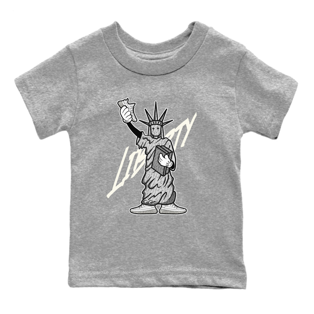 Yeezy 350 Static shirt to match jordans Liberty Of Staute sneaker tees Adidas Yeezy 350 Static Drip Gear Zone Baby Toddler Heather Grey 2 T-Shirt