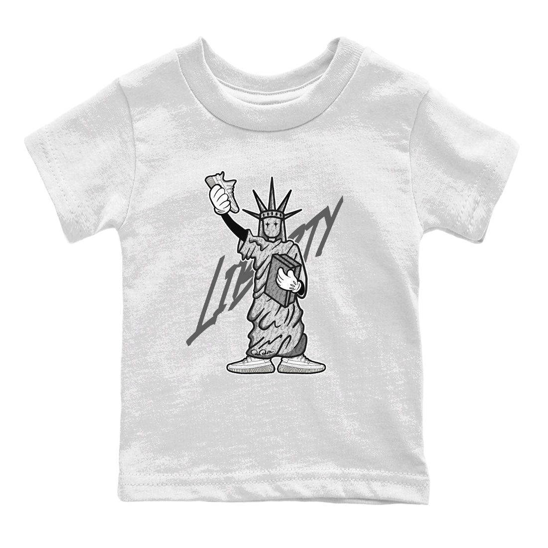 Yeezy 350 Static shirt to match jordans Liberty Of Staute sneaker tees Adidas Yeezy 350 Static Drip Gear Zone Baby Toddler White 2 T-Shirt