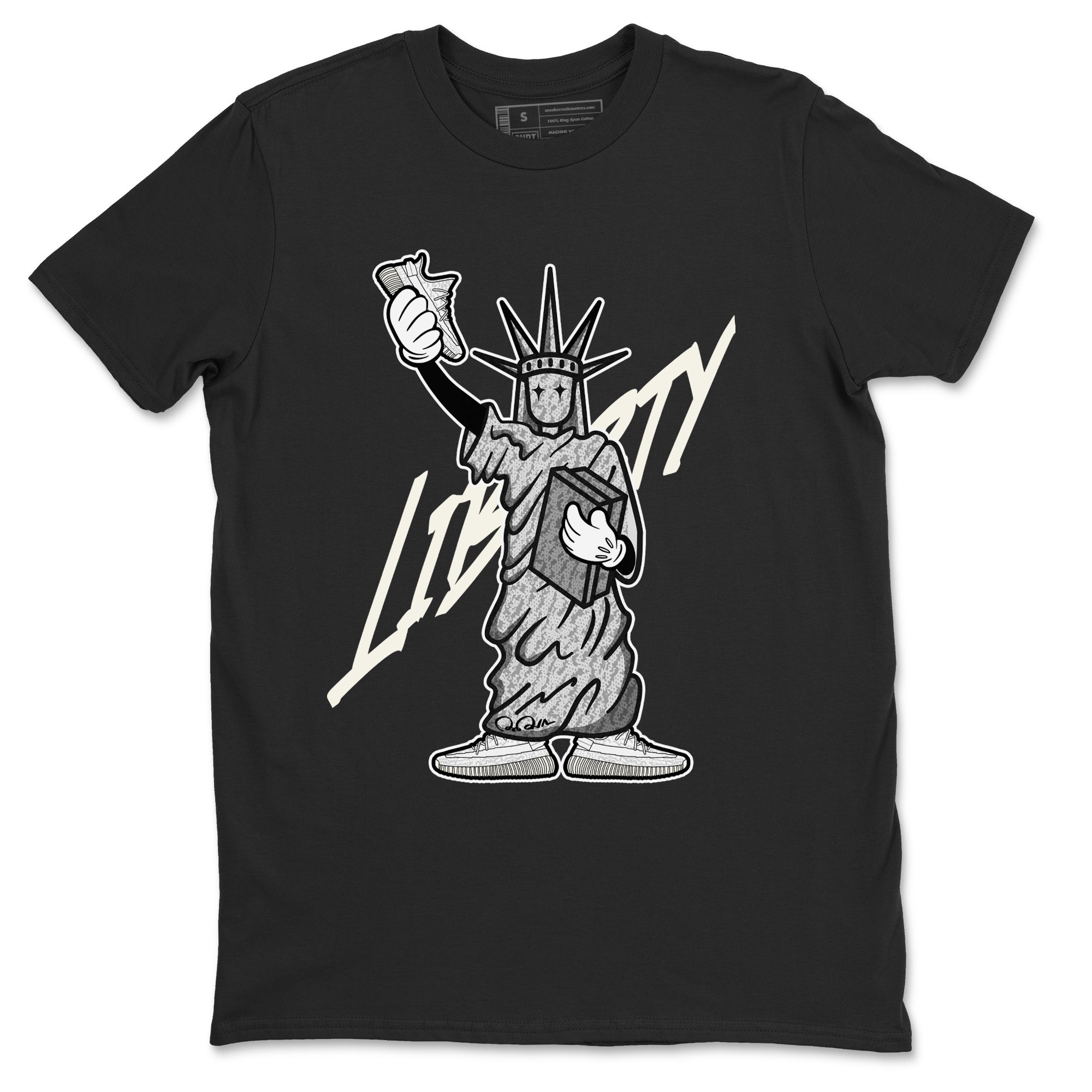 Yeezy 350 Static shirt to match jordans Liberty Of Staute sneaker tees Adidas Yeezy 350 Static Drip Gear Zone Unisex Black 2 T-Shirt
