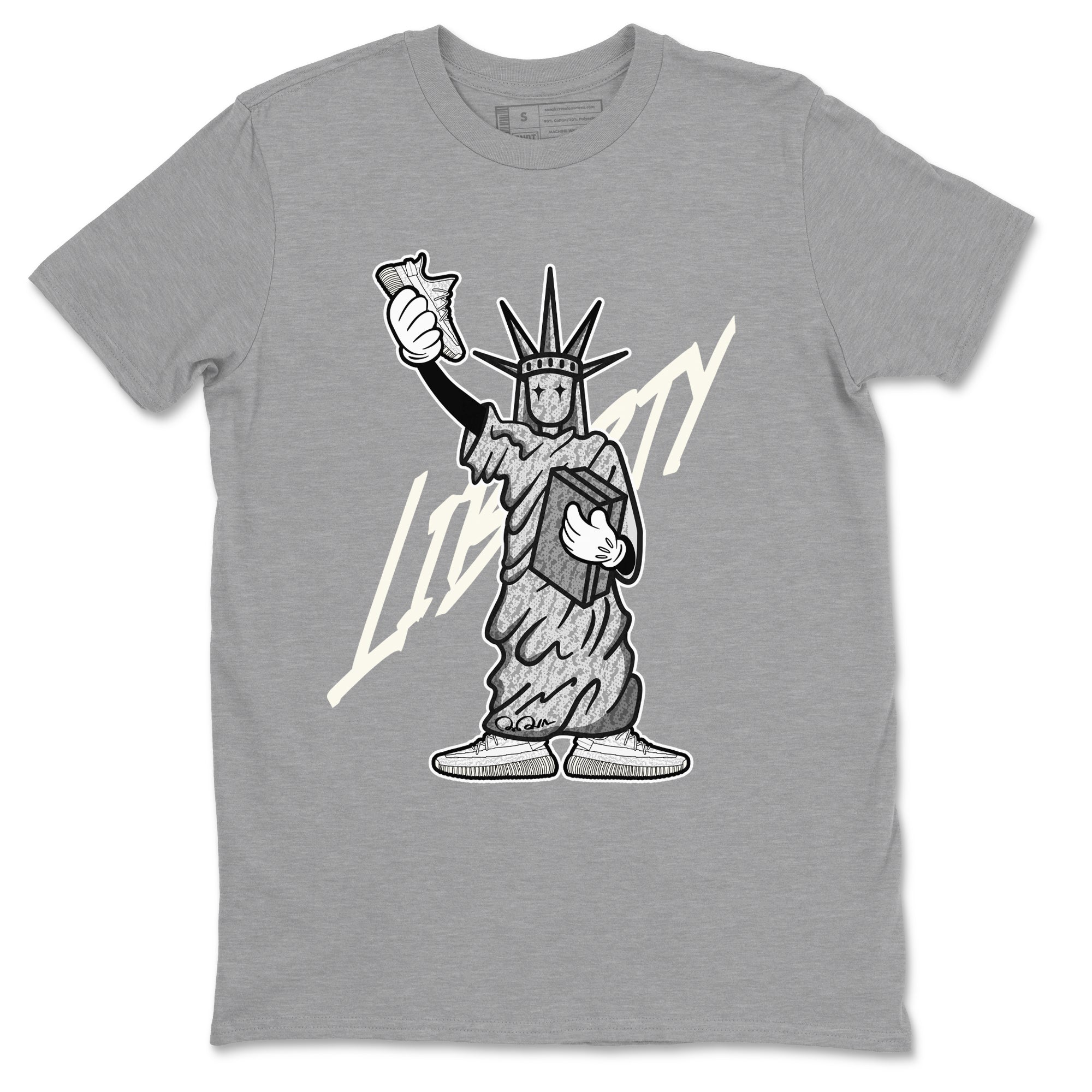 Yeezy 350 Static shirt to match jordans Liberty Of Staute sneaker tees Adidas Yeezy 350 Static Drip Gear Zone Unisex Heather Grey 2 T-Shirt