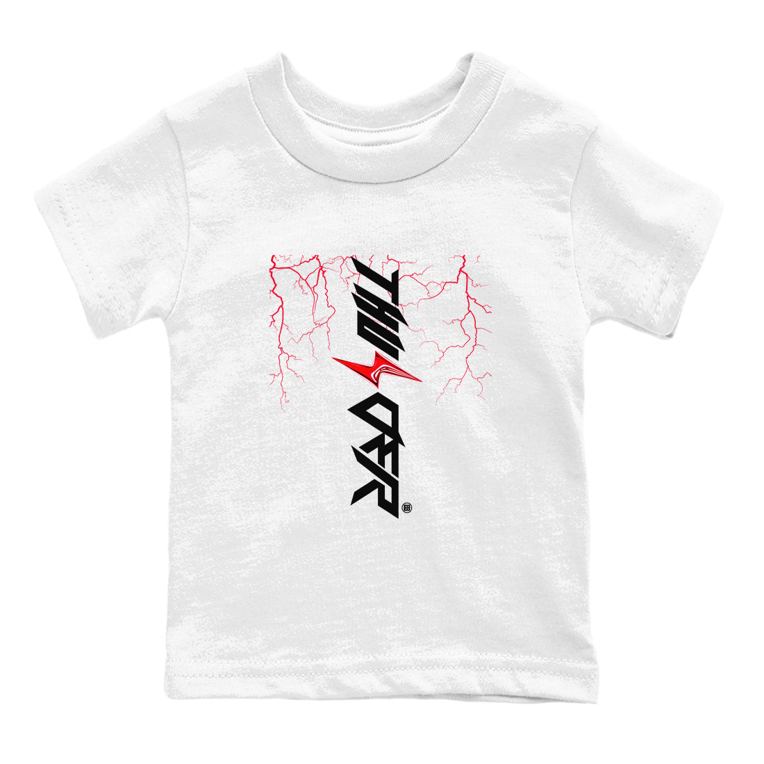 4s Red Thunder shirts to match jordans Lightning Thunder sneaker match tees Air Jordan 4 Red Thunder Drip Gear Zone streetwear brand Baby and Youth White 2 cotton tee
