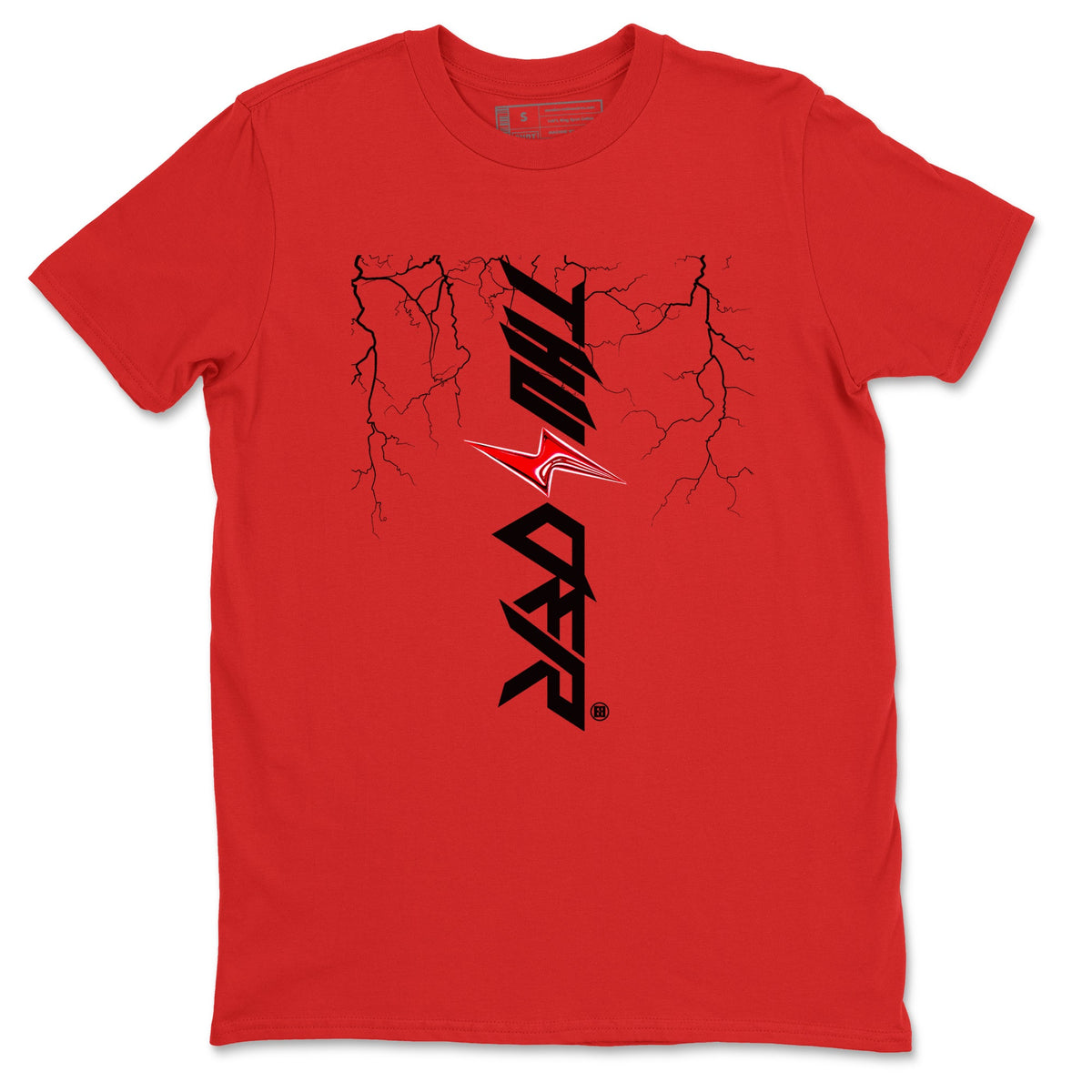 4s Red Thunder shirts to match jordans Lightning Thunder sneaker match tees Air Jordan 4 Red Thunder Drip Gear Zone streetwear brand Red 2 unisex cotton tee