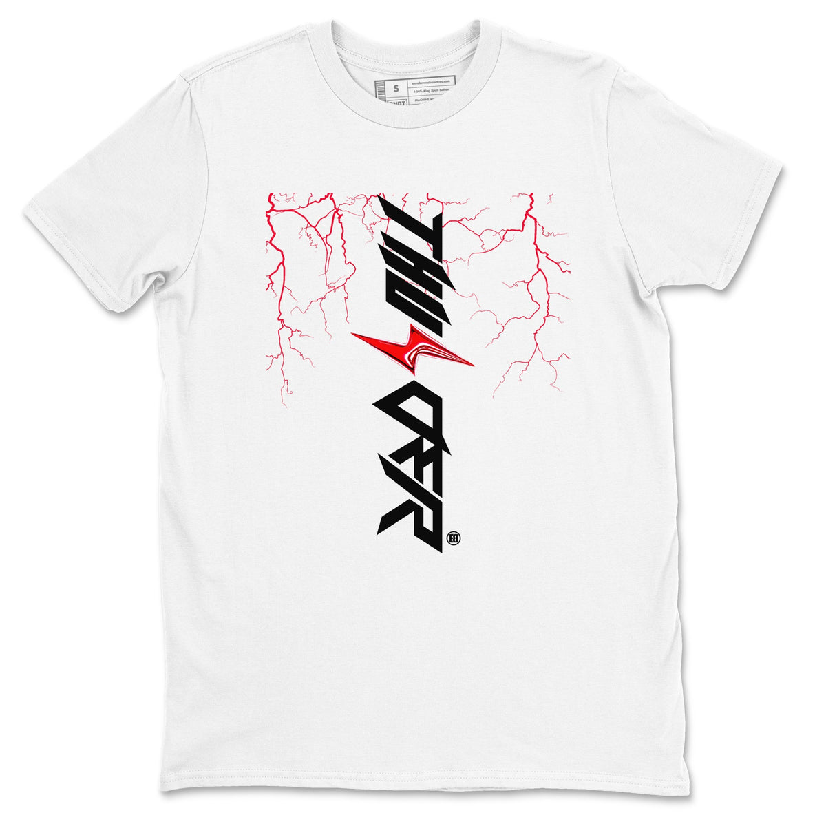 4s Red Thunder shirts to match jordans Lightning Thunder sneaker match tees Air Jordan 4 Red Thunder Drip Gear Zone streetwear brand White 2 unisex cotton tee