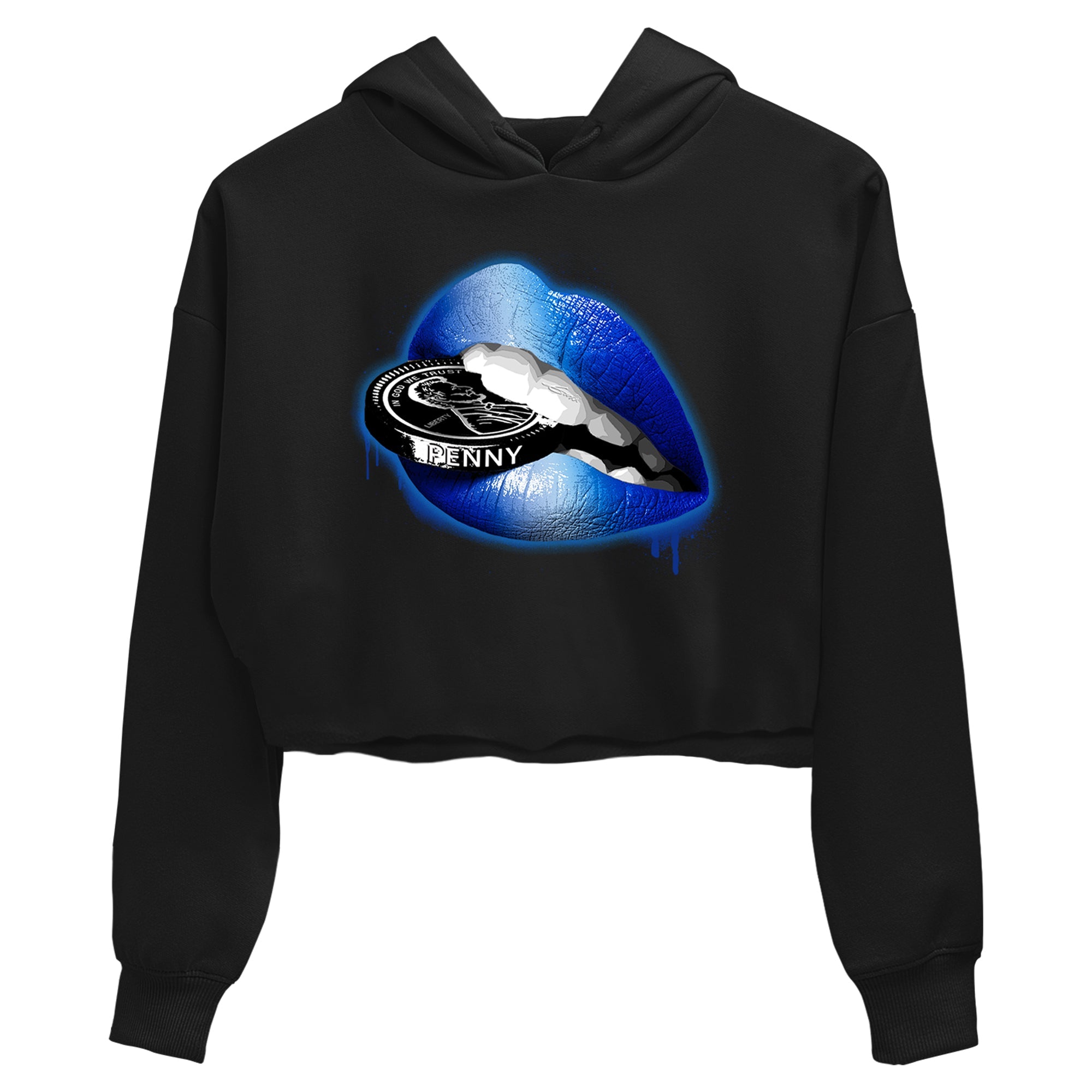 Foams One Royal shirts to match jordans Lips Coin sneaker match tees Air Foamposite One Royal match shoes to clothes Drip Gear Zone unisex cotton Black 2 crop tee