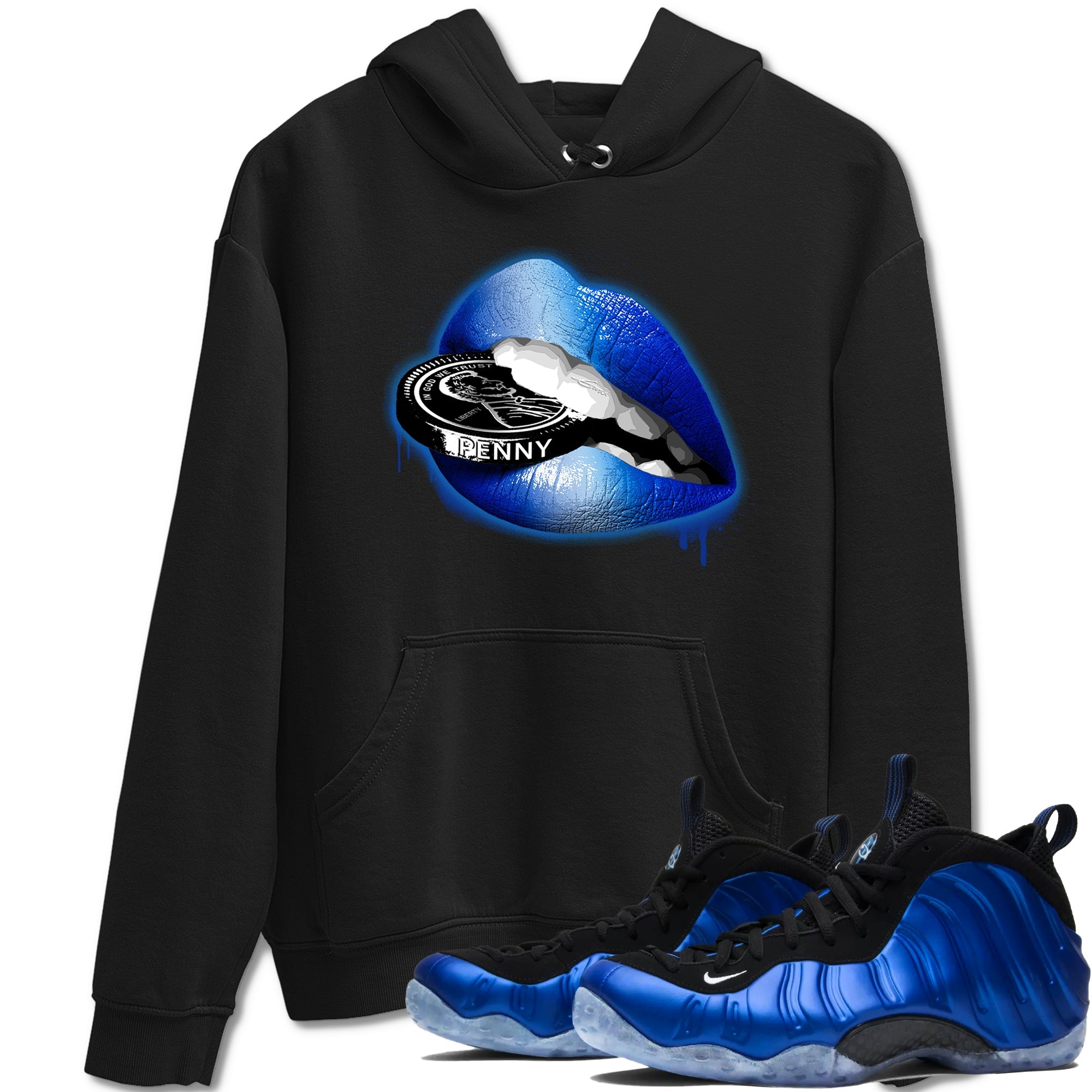 Foams One Royal shirts to match jordans Lips Coin sneaker match tees Air Foamposite One Royal match shoes to clothes Drip Gear Zone unisex cotton Black 1 shirts