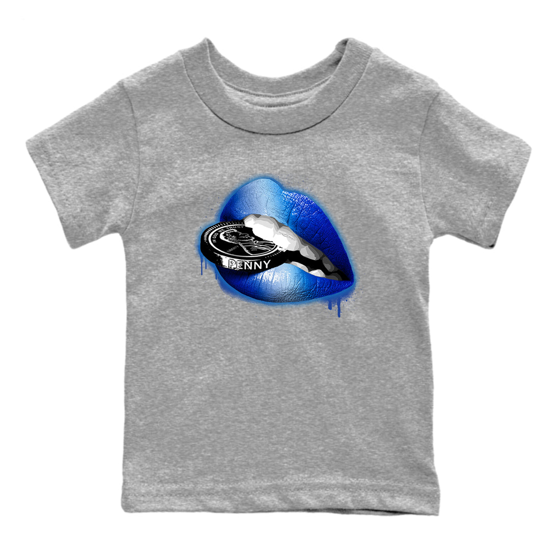 Foams One Royal shirts to match jordans Lips Coin sneaker match tees Air Foamposite One Royal match shoes to clothes Drip Gear Zone Youth Baby Heather Grey 2 tee