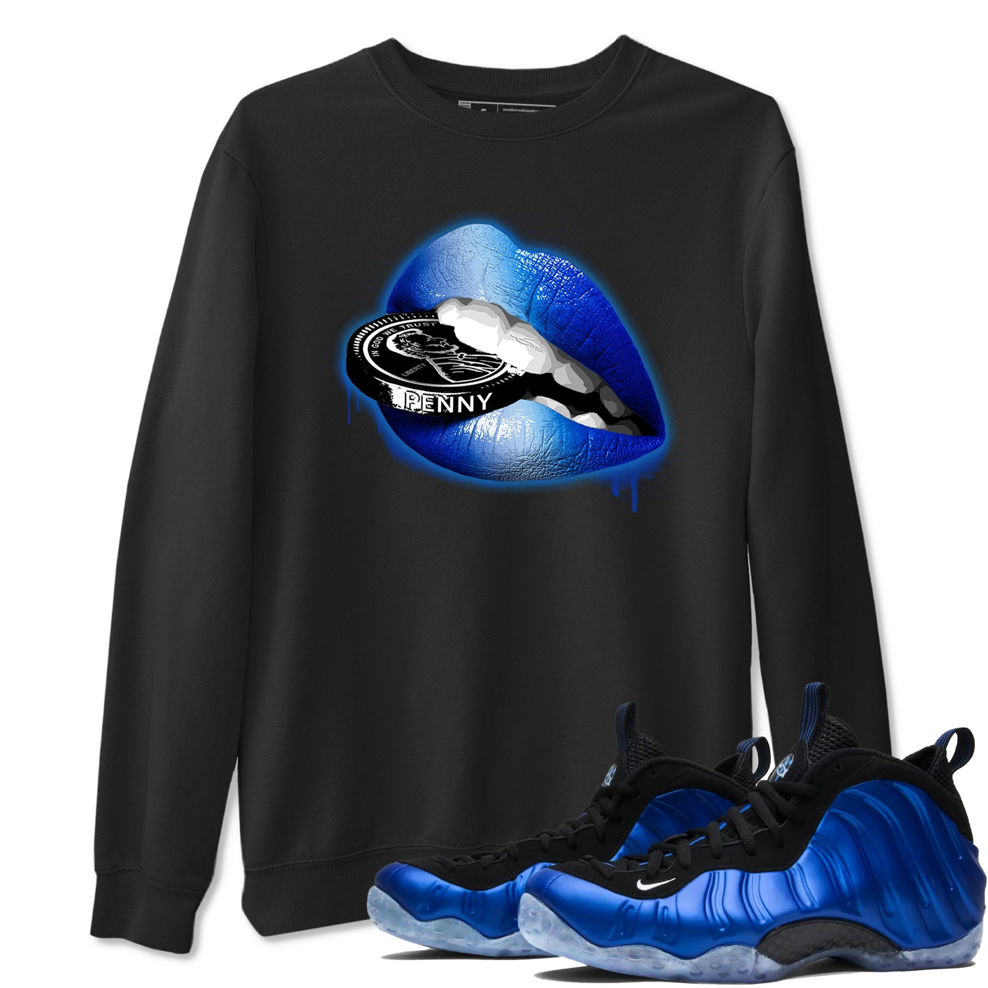 Foams One Royal shirts to match jordans Lips Coin sneaker match tees Air Foamposite One Royal match shoes to clothes Drip Gear Zone unisex cotton Black 1 shirts