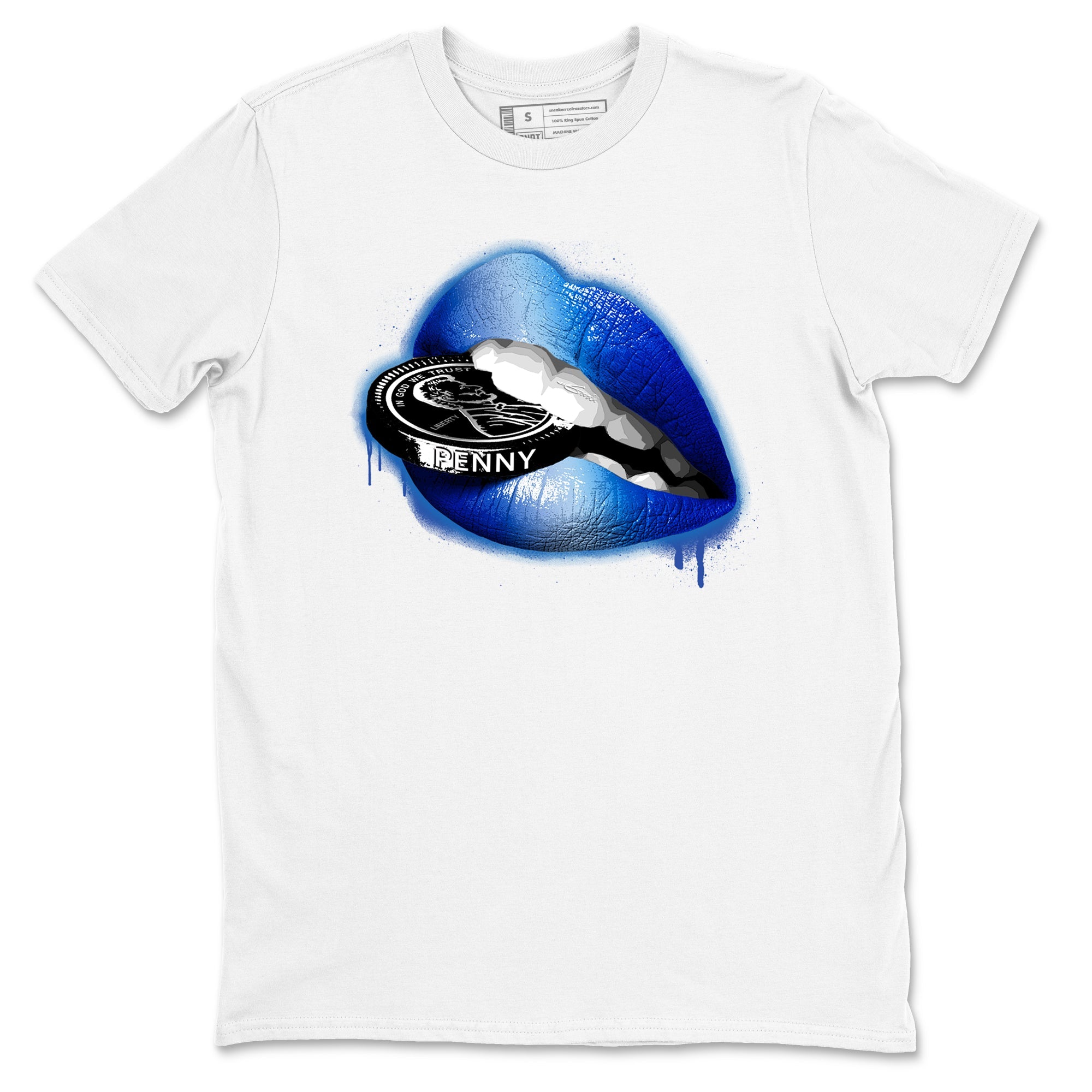 Foams One Royal shirts to match jordans Lips Coin sneaker match tees Air Foamposite One Royal match shoes to clothes Drip Gear Zone unisex cotton White 2 shirts