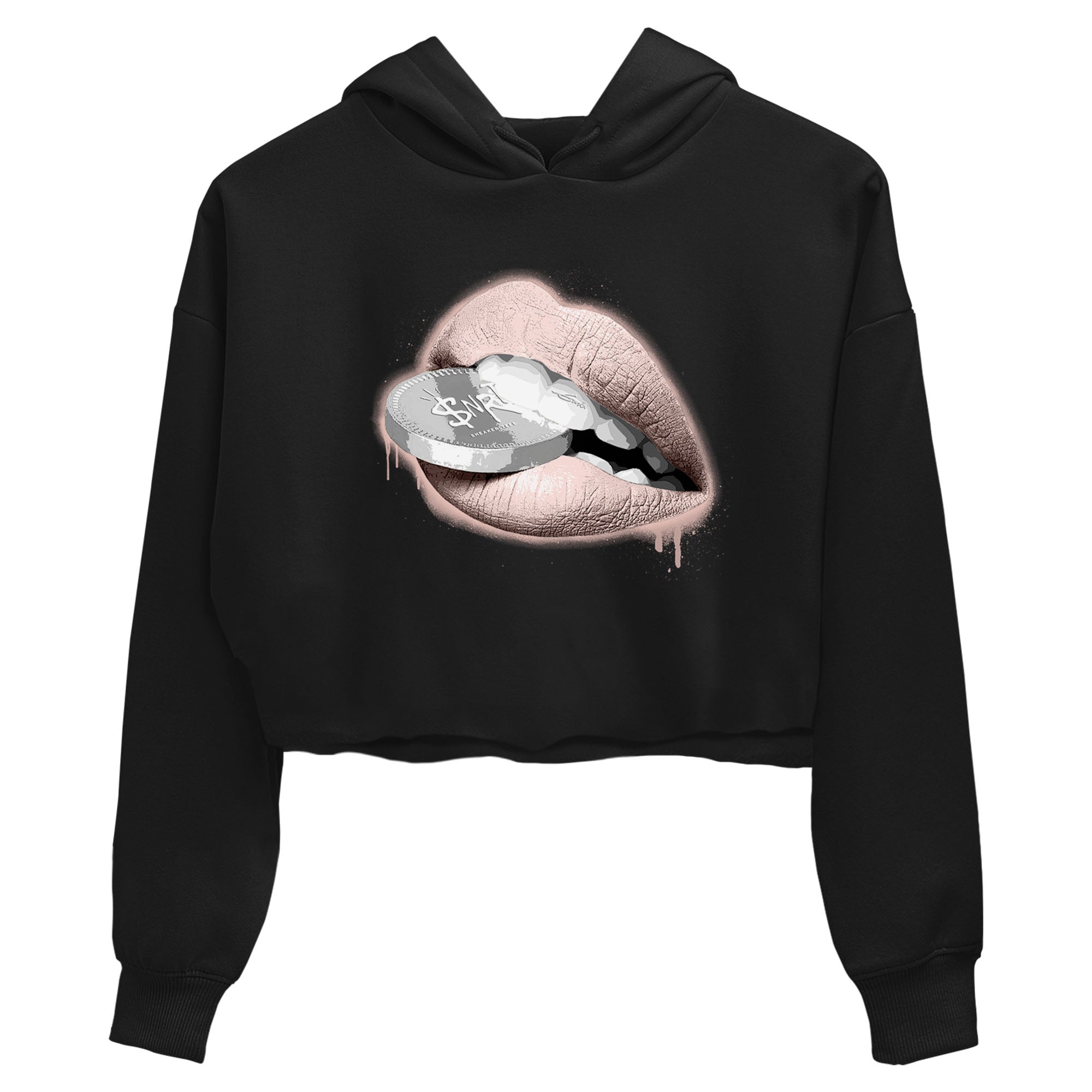 11s Legend Pink shirts to match jordans Lips Coin sneaker match tees Air Jordan 11 Legend Pink Drip Gear Zone streetwear brand Black 2 crop tee