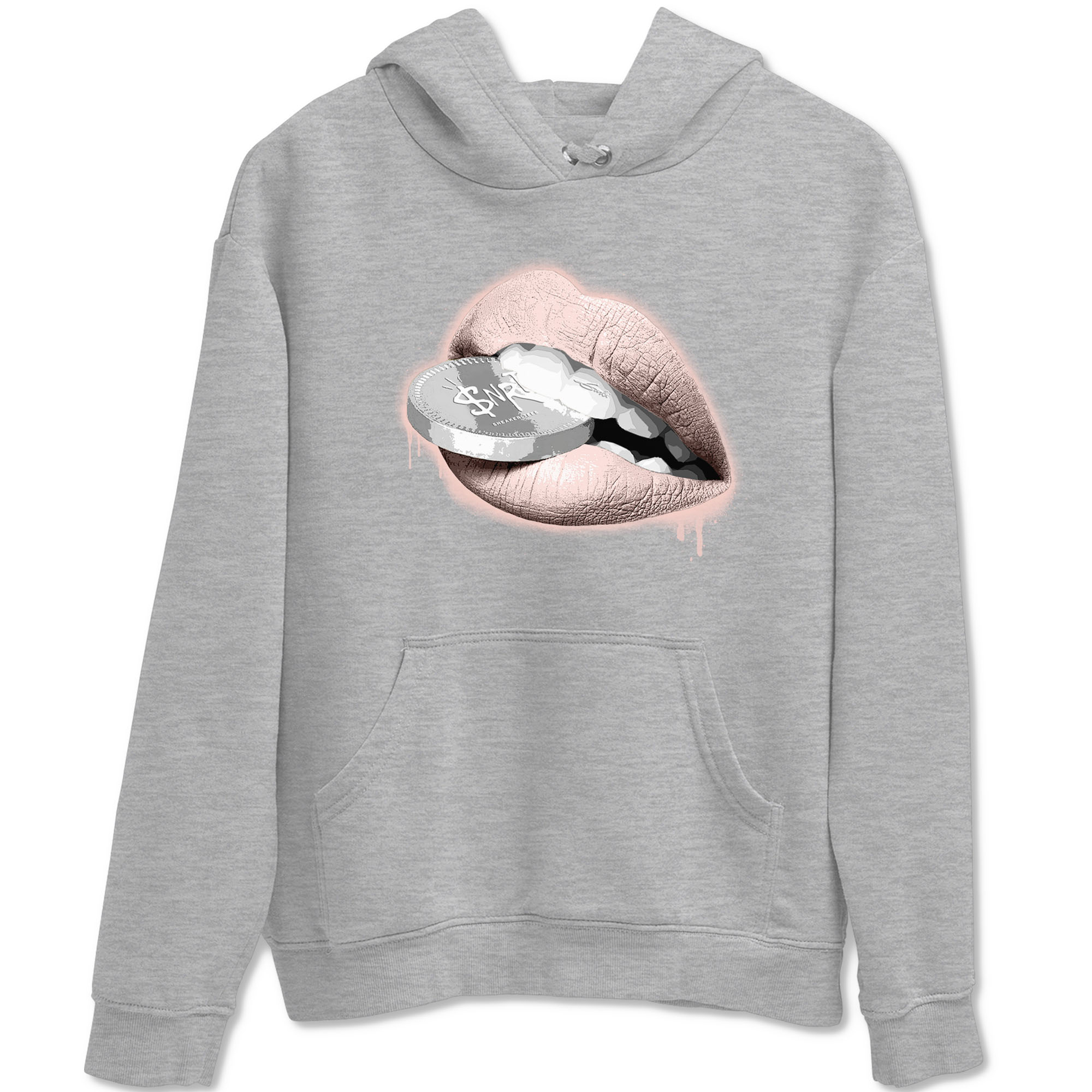 11s Legend Pink shirts to match jordans Lips Coin sneaker match tees Air Jordan 11 Legend Pink Drip Gear Zone streetwear brand Heather Grey 2 unisex cotton tee