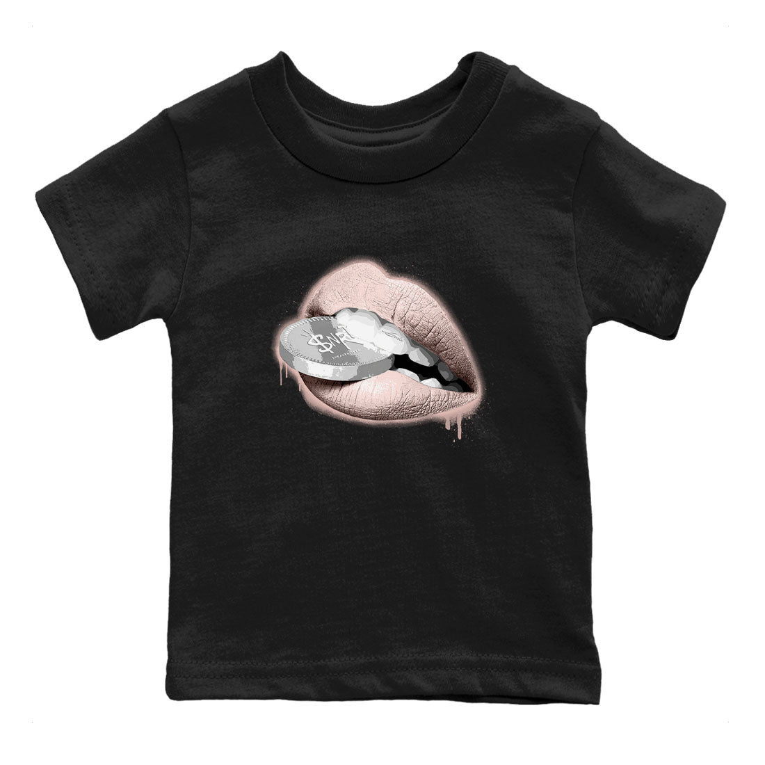 11s Legend Pink shirts to match jordans Lips Coin sneaker match tees Air Jordan 11 Legend Pink Drip Gear Zone streetwear brand Baby and Youth Black 2 cotton tee