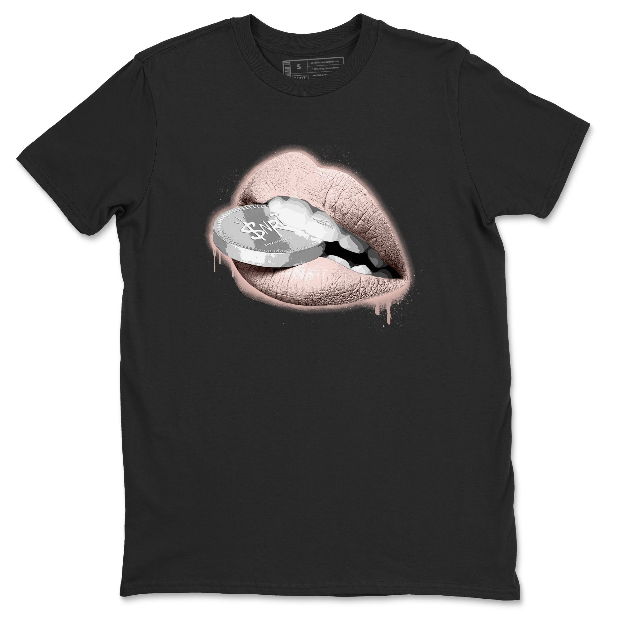 11s Legend Pink shirts to match jordans Lips Coin sneaker match tees Air Jordan 11 Legend Pink Drip Gear Zone streetwear brand Black 2 unisex cotton tee