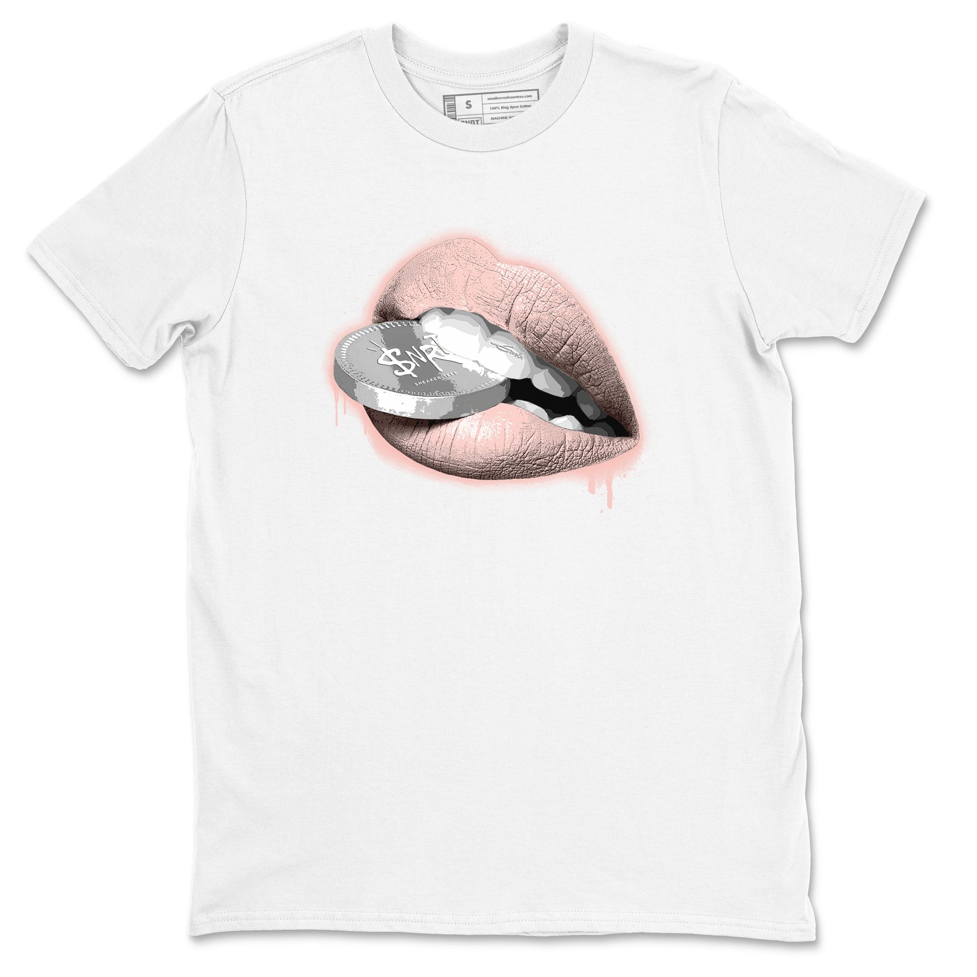 11s Legend Pink shirts to match jordans Lips Coin sneaker match tees Air Jordan 11 Legend Pink Drip Gear Zone streetwear brand White 2 unisex cotton tee