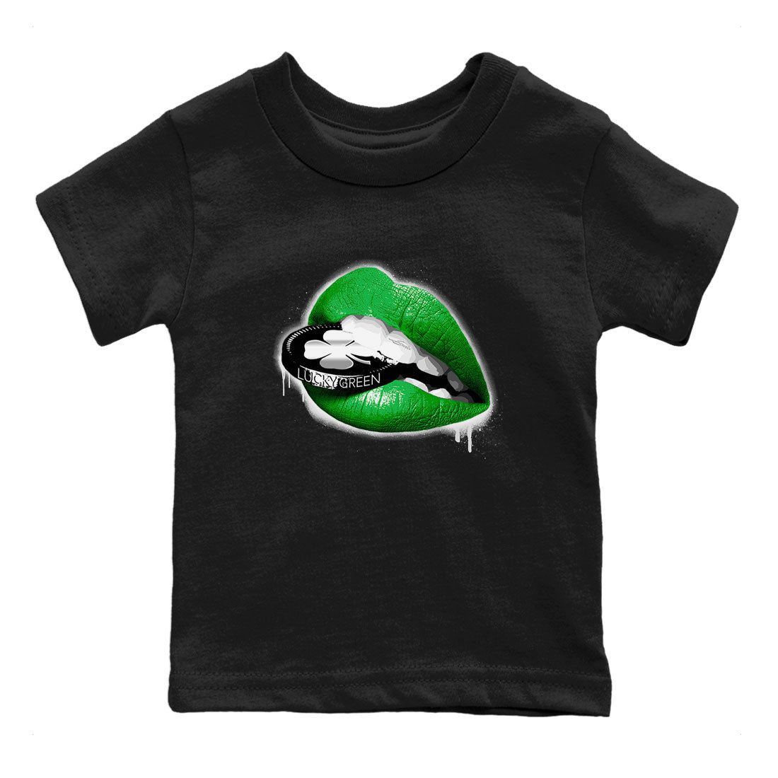 AJ5 Retro Lucky Green shirt to match jordans Lips Coin sneaker tees Air Jordan 5 Retro Lucky Green Drip Gear Zone Casual Crew Neck T-Shirt Baby Toddler Black 2 T-Shirt