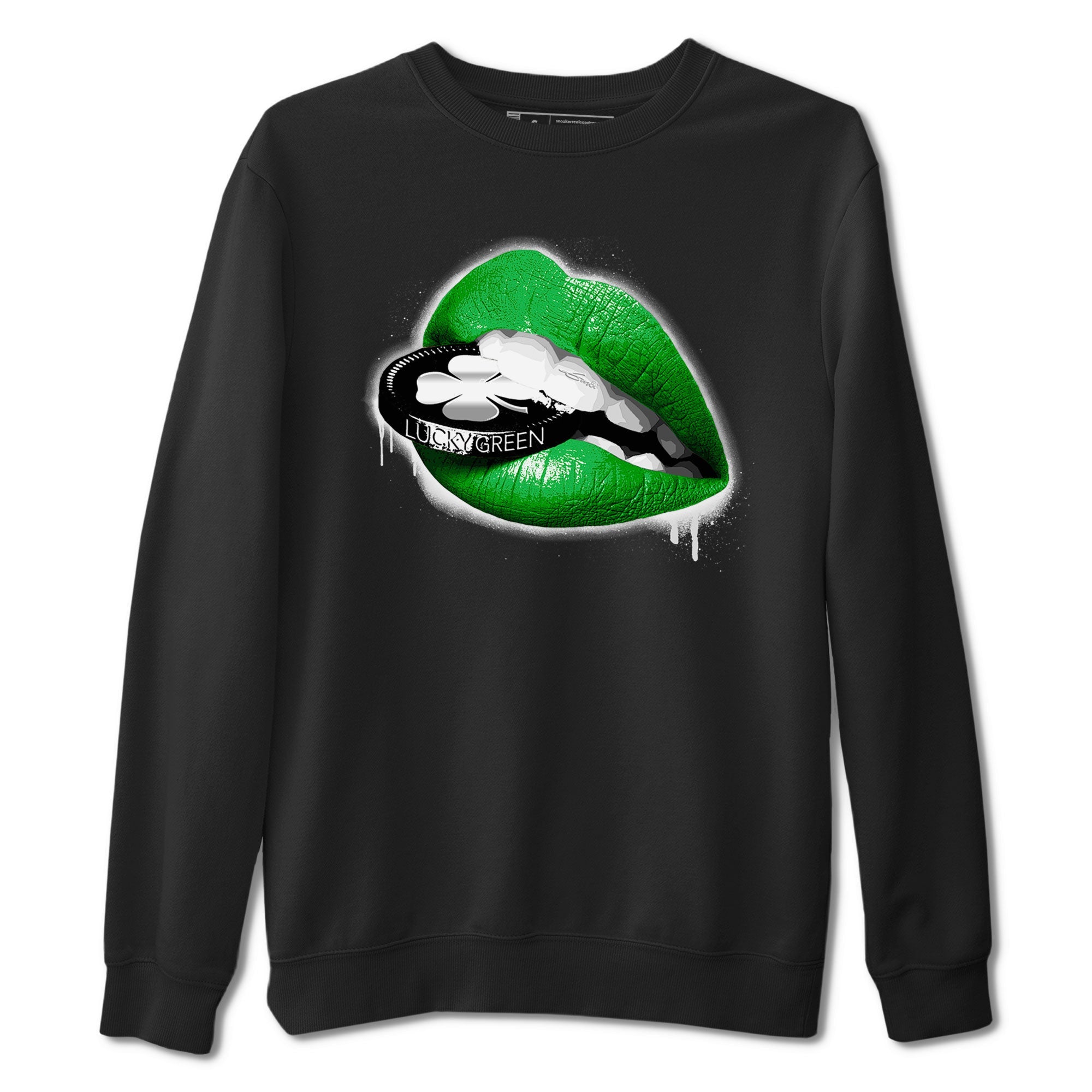 AJ5 Retro Lucky Green shirt to match jordans Lips Coin sneaker tees Air Jordan 5 Retro Lucky Green Drip Gear Zone Casual Crew Neck T-Shirt Unisex Black 2 T-Shirt