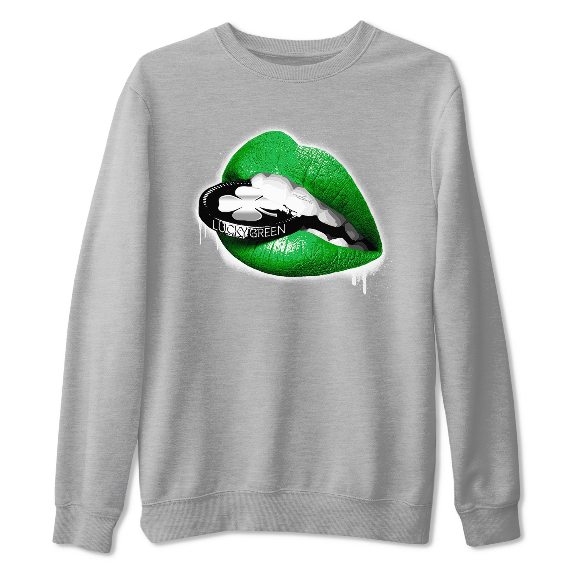 AJ5 Retro Lucky Green shirt to match jordans Lips Coin sneaker tees Air Jordan 5 Retro Lucky Green Drip Gear Zone Casual Crew Neck T-Shirt Unisex Heather Grey 2 T-Shirt