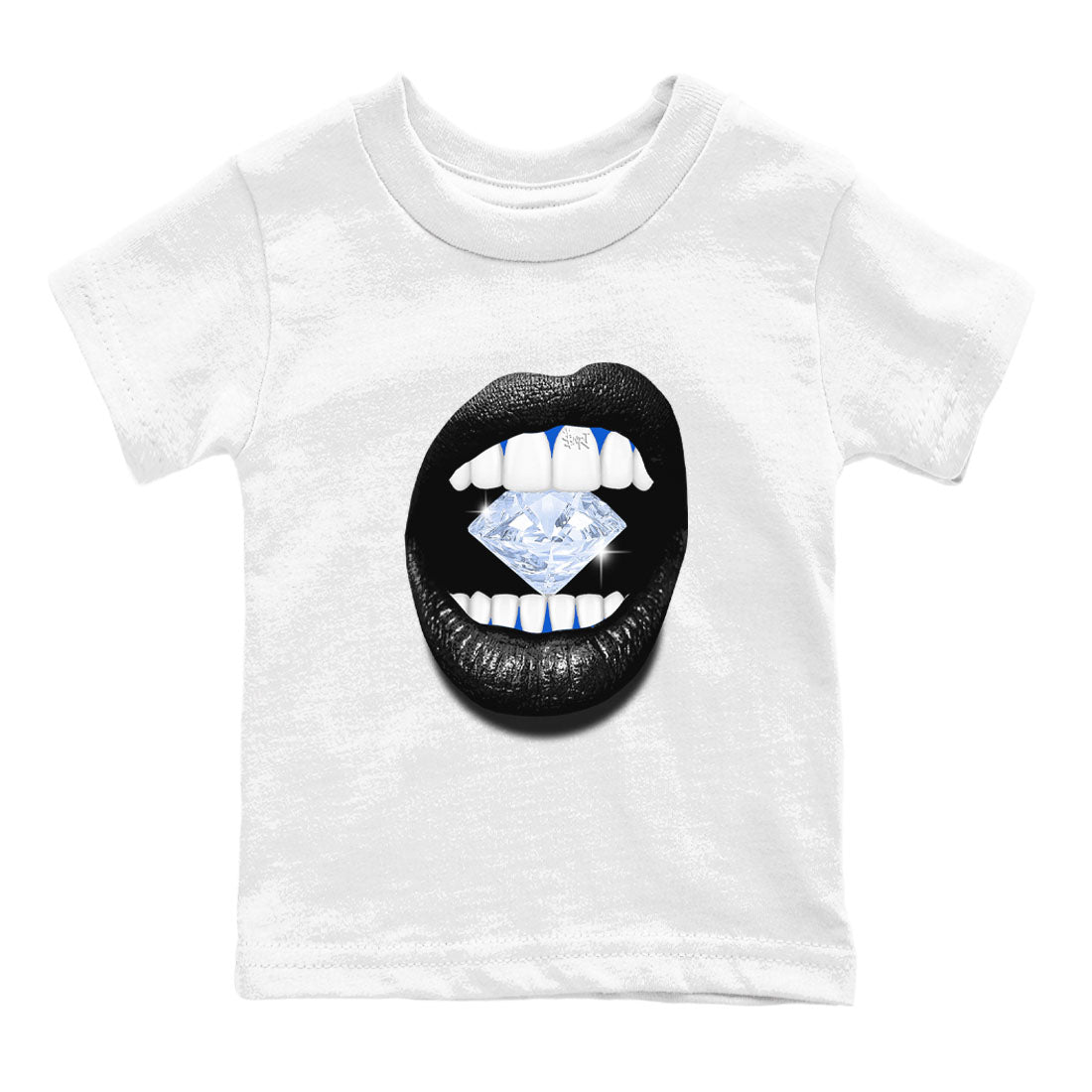 11s Black and Varsity Royal shirt to match jordans Lips Diamond sneaker tees AJ11 Black and Varsity Royal Drip Gear Zone baby toddler White 2 cotton Shirt