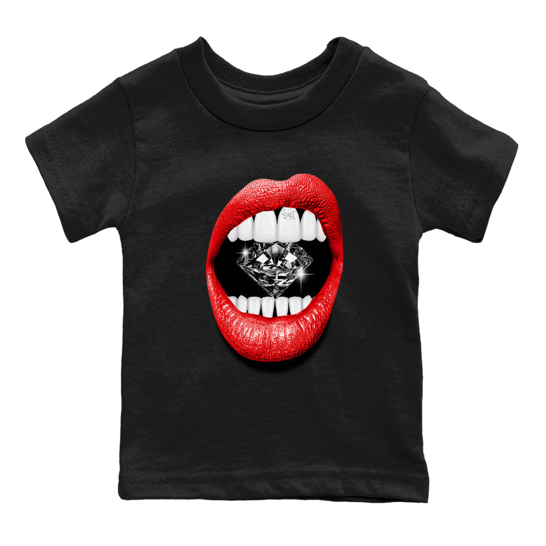 11s Bred Velvet shirts to match jordans Lips Diamond sneaker match tees Air Jordan 11 Bred Velvet match shoes to clothes Drip Gear Zone Youth Baby Black 2 tee