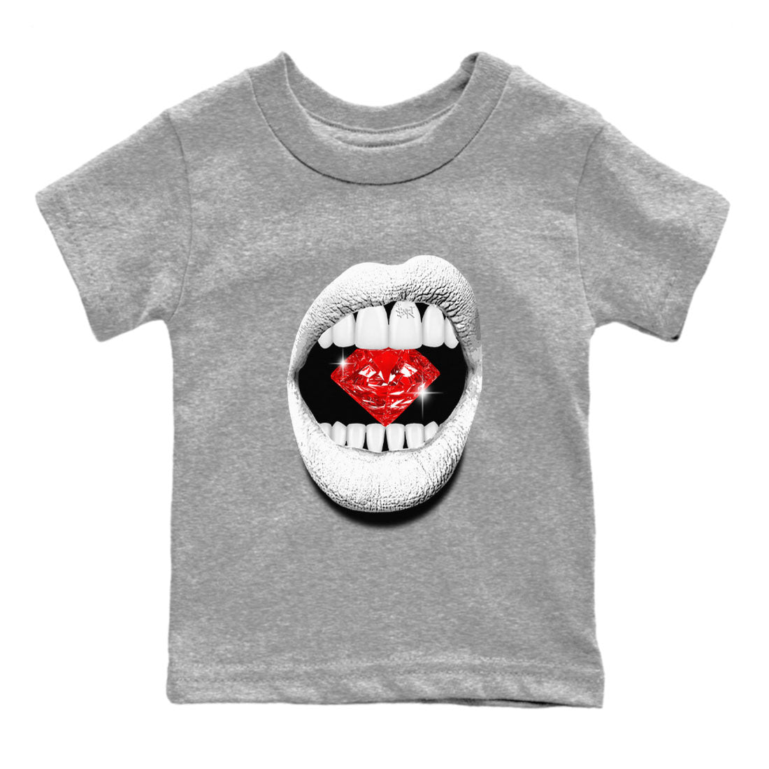 Air Jordan 12 Retro Taxi Flip shirts to match jordans Lips Diamond sneaker match tees 12s Red Taxi Drip Gear Zone baby toddler Heather Grey 2 cotton Shirt