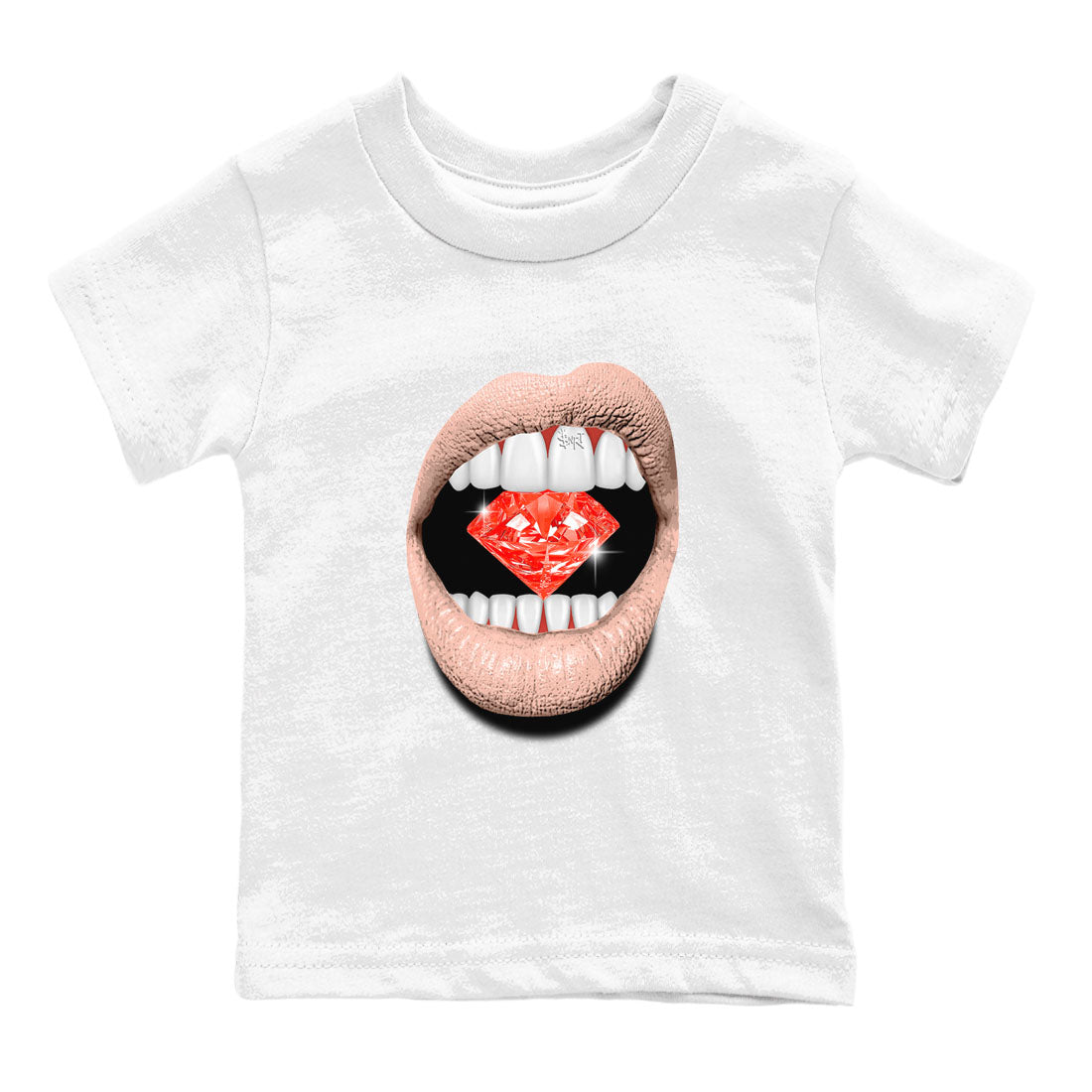 13s Dune Red shirts to match jordans Lips Diamond sneaker match tees Air Jordan 13 Dune Red Drip Gear Zone streetwear brand Baby and Youth White 2 cotton tee
