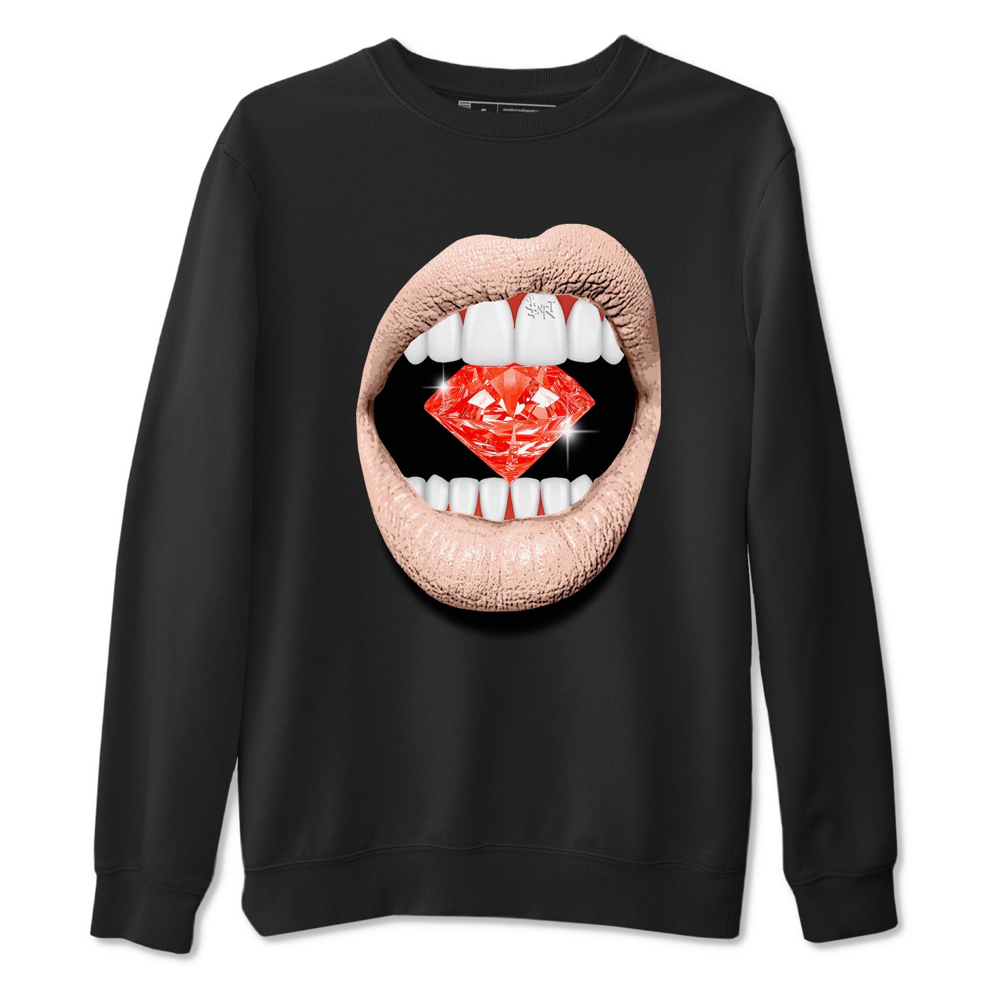 13s Dune Red shirts to match jordans Lips Diamond sneaker match tees Air Jordan 13 Dune Red Drip Gear Zone streetwear brand Black 2 unisex cotton tee