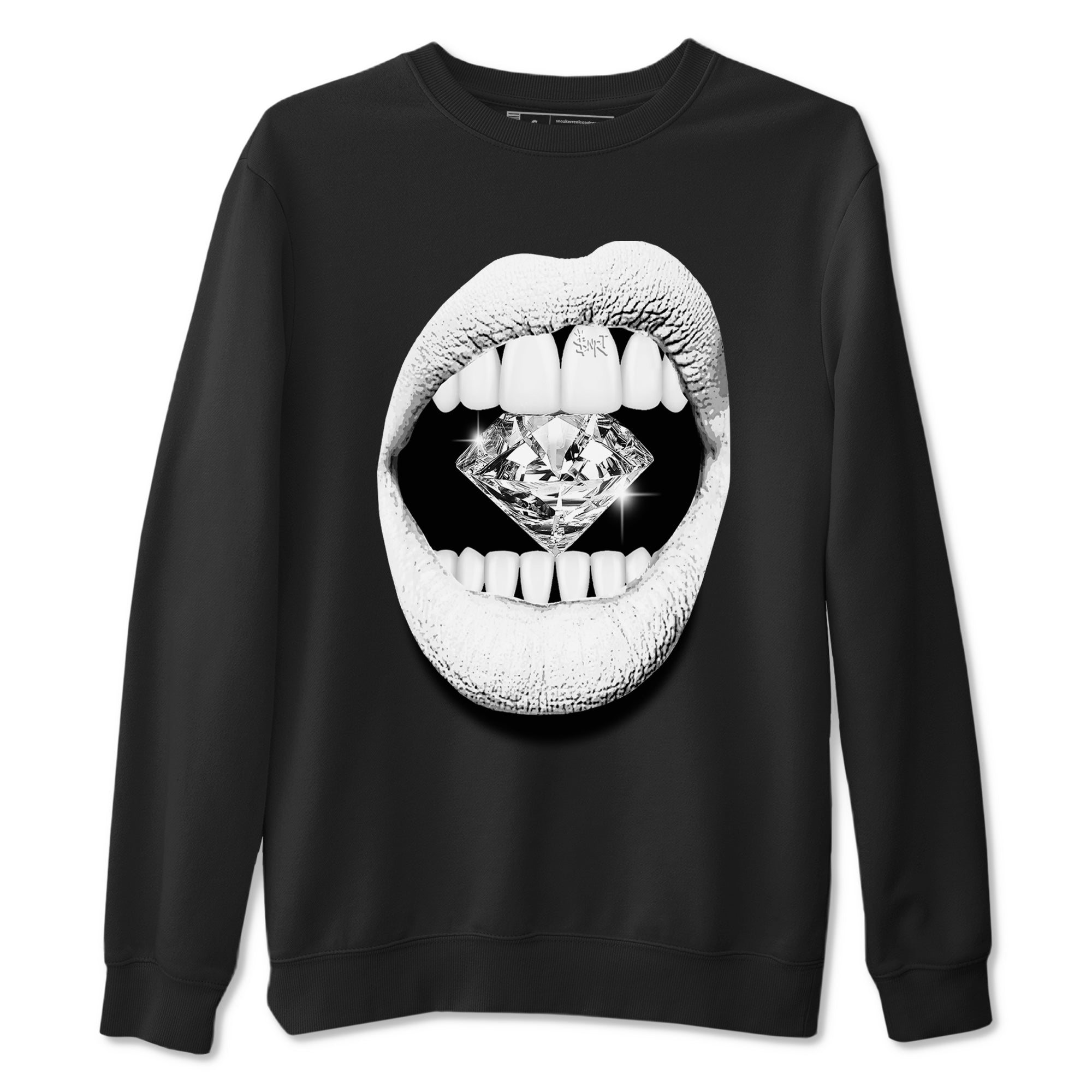 5s White Black shirts to match jordans Lips Diamond sneaker match tees Air Jordan 5 White Black match shoes to clothes Drip Gear Zone unisex cotton Black 2 shirts