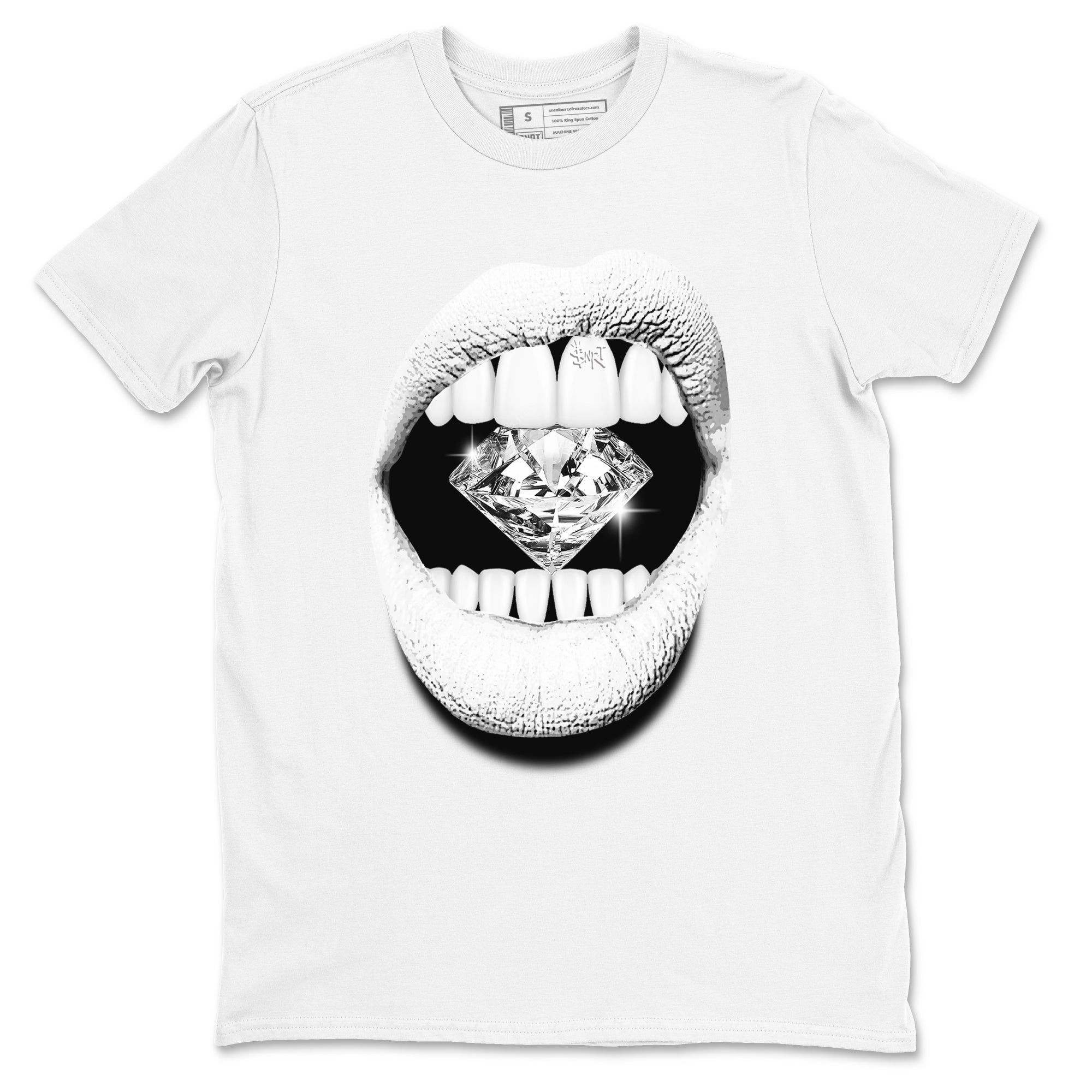 5s White Black shirts to match jordans Lips Diamond sneaker match tees Air Jordan 5 White Black match shoes to clothes Drip Gear Zone unisex cotton White 2 shirts