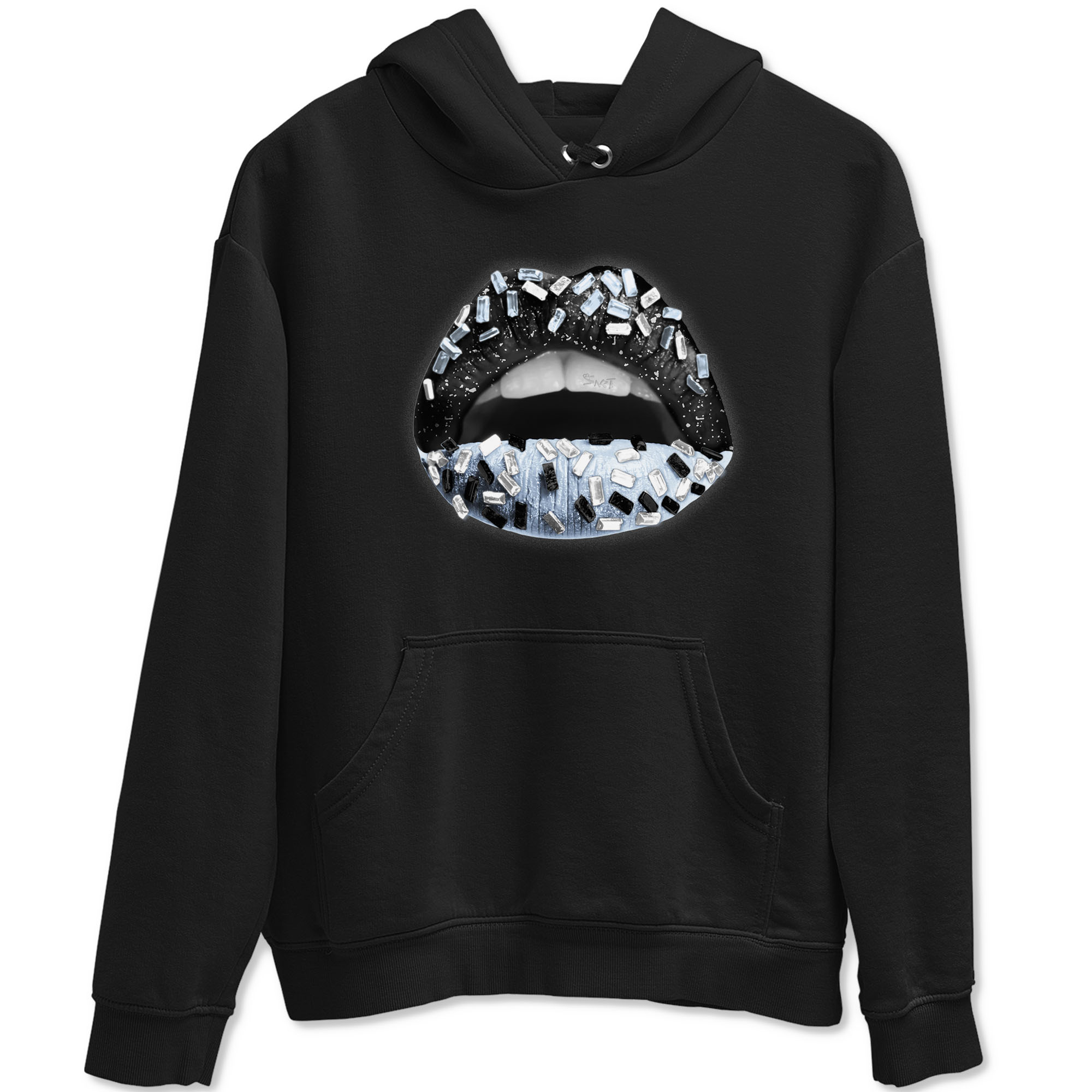 AJ6 White Black shirts to match jordans Lips Jewel sneaker match tees Air Jordan 6 White Black Drip Gear Zone streetwear brand Black 2 unisex cotton tee