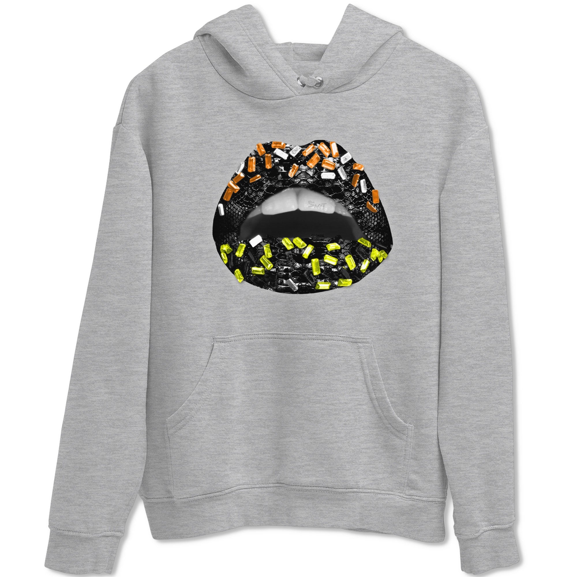 Dunk Halloween shirt to match jordans Lips Jewel sneaker tees Dunk Mid Halloween Drip Gear Zone Sneaker Matching Clothing Brand Unisex Sneaker Tee Heather Grey 2 T-Shirt