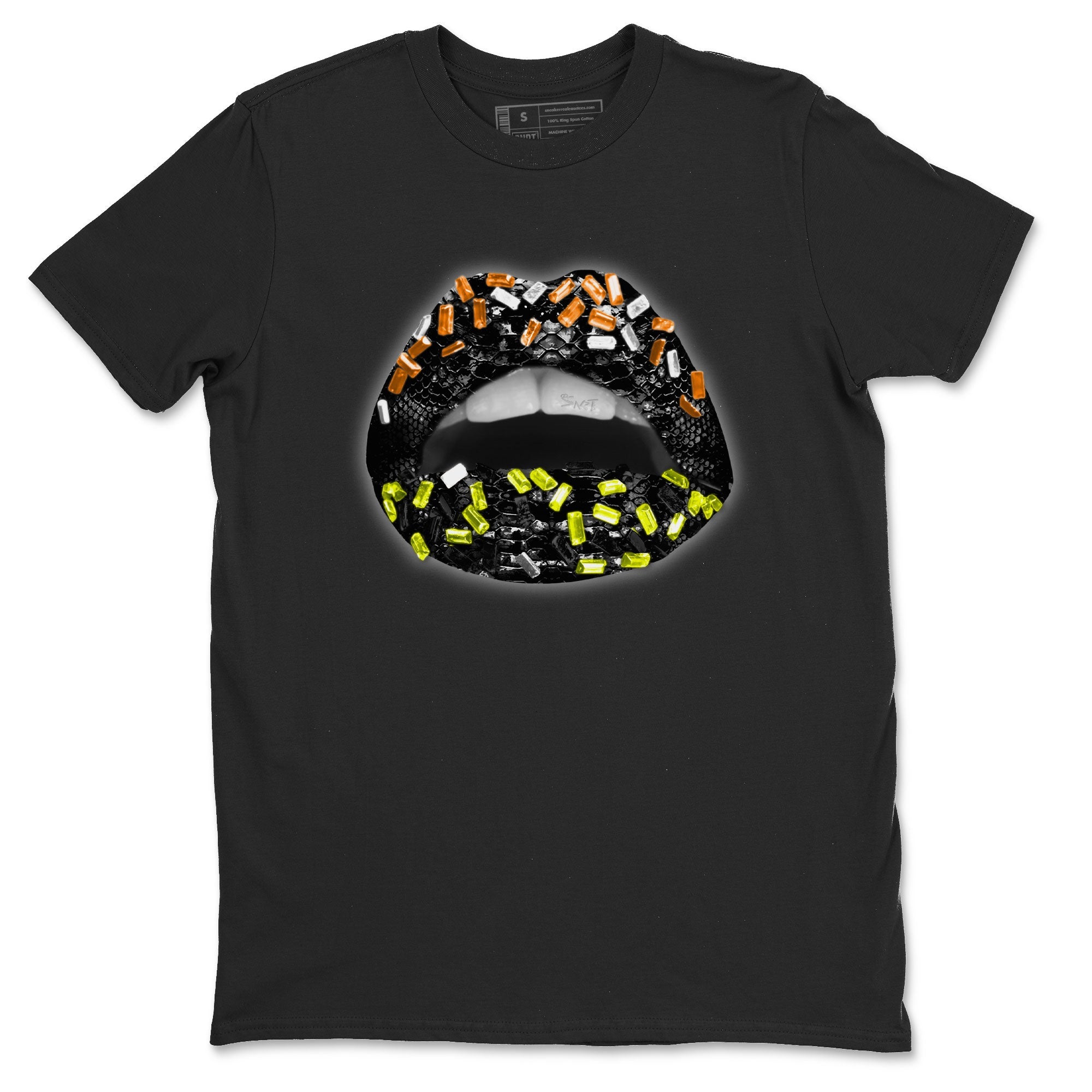Dunk Halloween shirt to match jordans Lips Jewel sneaker tees Dunk Mid Halloween Drip Gear Zone Sneaker Matching Clothing Brand Unisex Sneaker Tee Black 2 T-Shirt