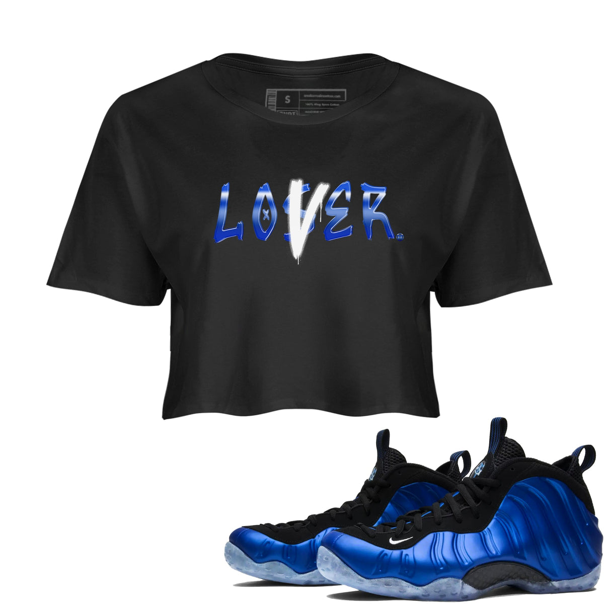 Air Foamposite One Royal shirts to match jordans Loser Lover sneaker match tees Air Foamposite One Royal Drip Gear Zone unisex cotton Black 1 Crop Shirts