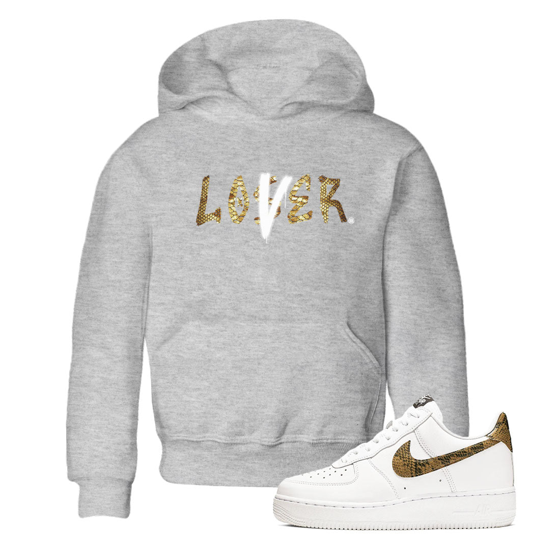 Air Force 1 Ivory Snake shirt to match jordans Loser Lover sneaker tees Air Force 1 Ivory Snake Drip Gear Zone baby toddler Heather Grey 1 cotton Shirt