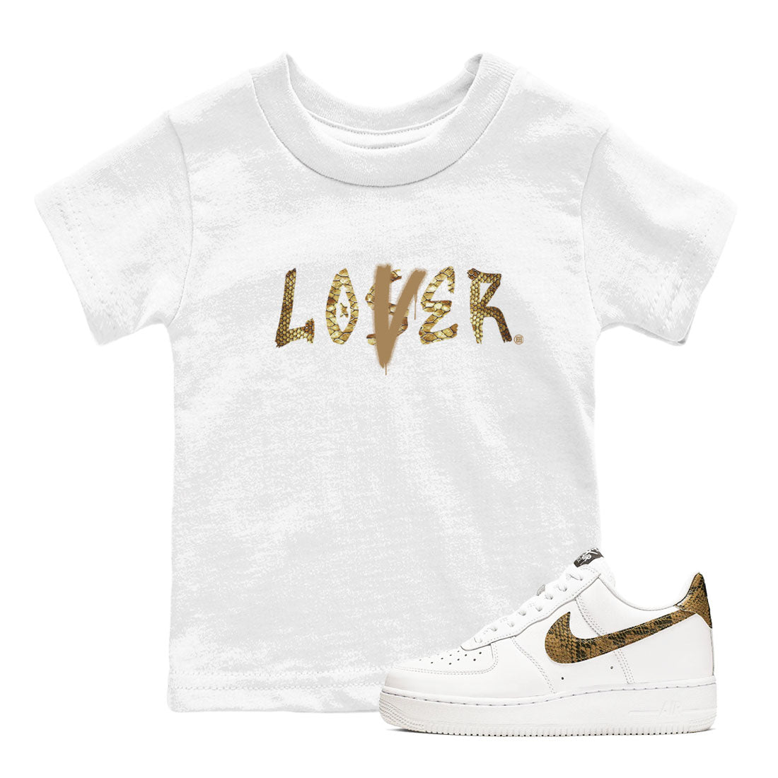 Air Force 1 Ivory Snake shirt to match jordans Loser Lover sneaker tees Air Force 1 Ivory Snake Drip Gear Zone baby toddler White 1 cotton Shirt